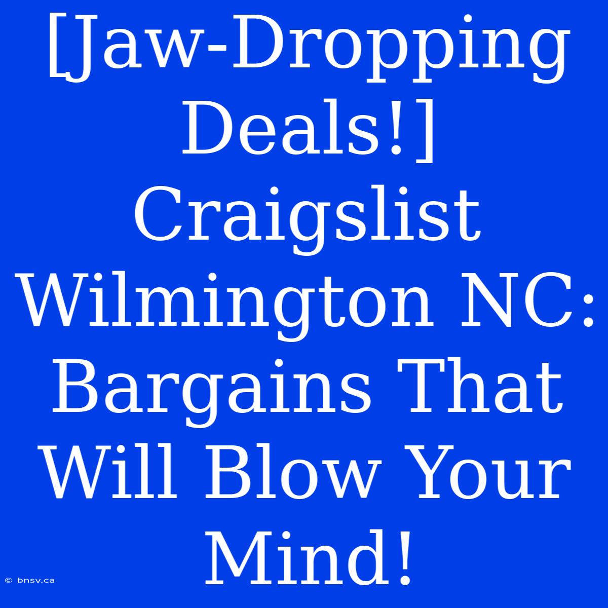 [Jaw-Dropping Deals!] Craigslist Wilmington NC: Bargains That Will Blow Your Mind!