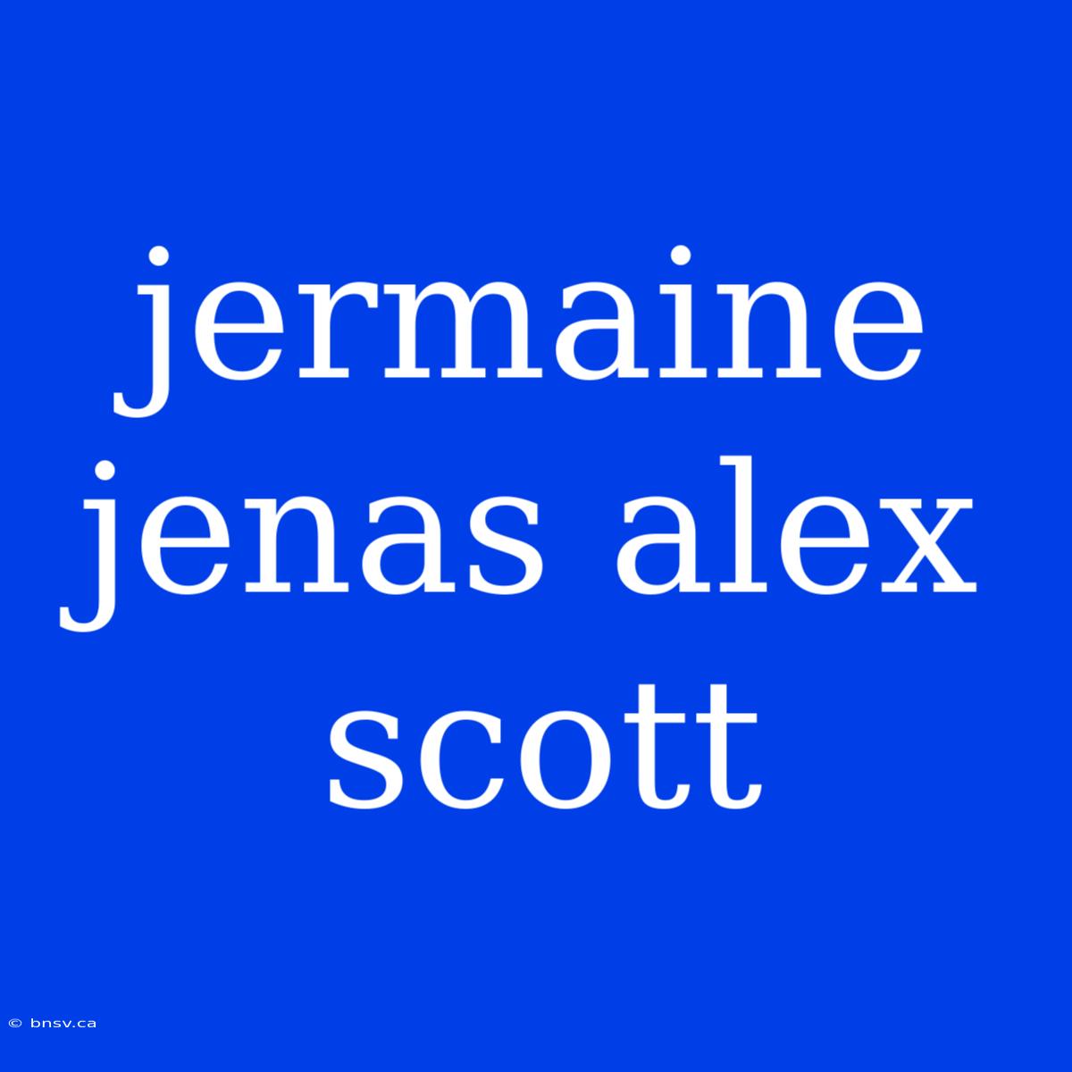 Jermaine Jenas Alex Scott