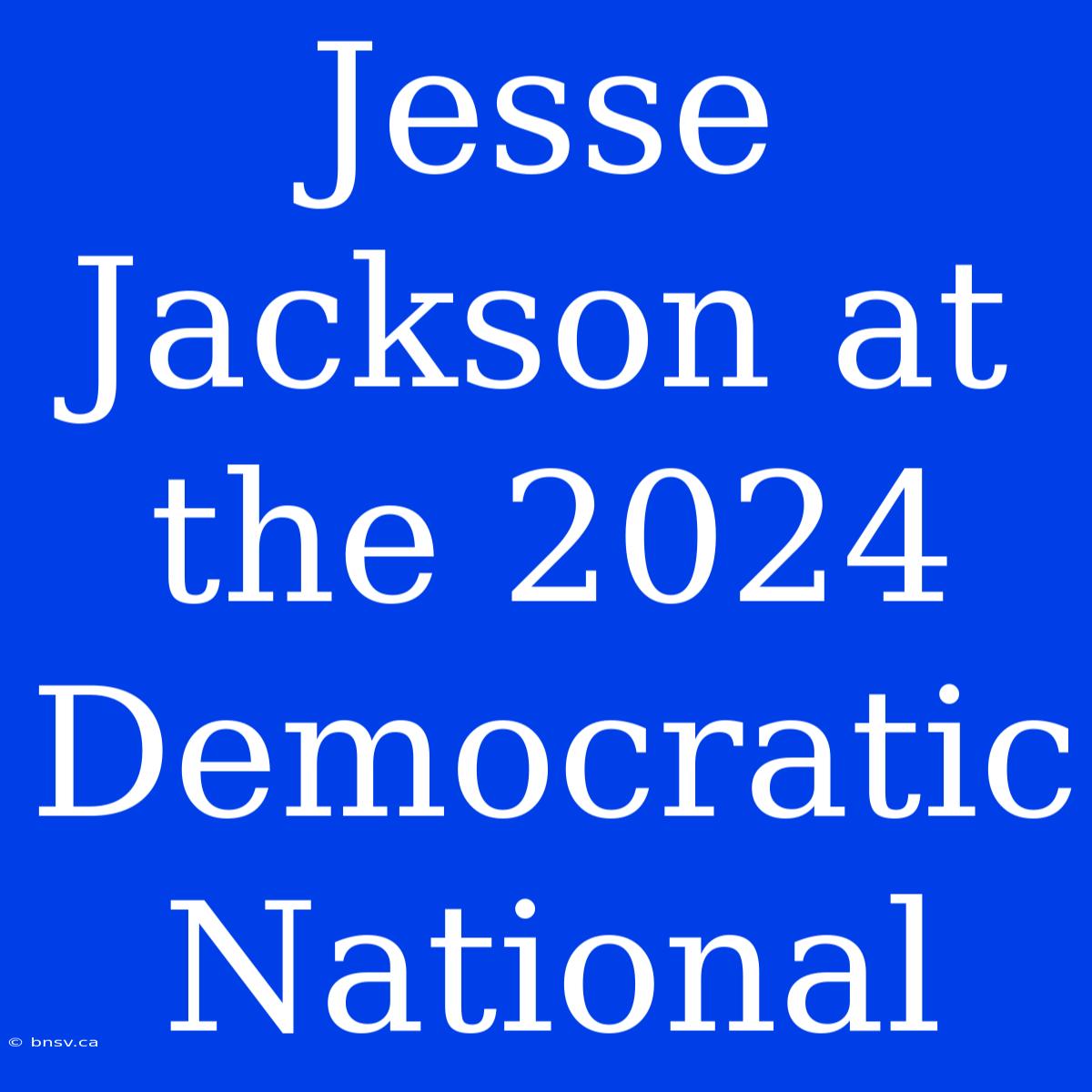 Jesse Jackson At The 2024 Democratic National