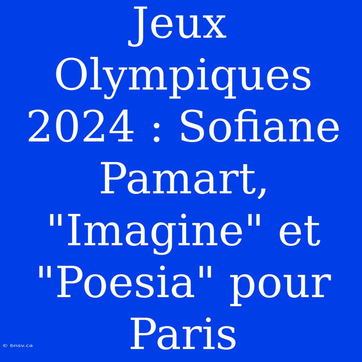 Jeux Olympiques 2024 : Sofiane Pamart, 