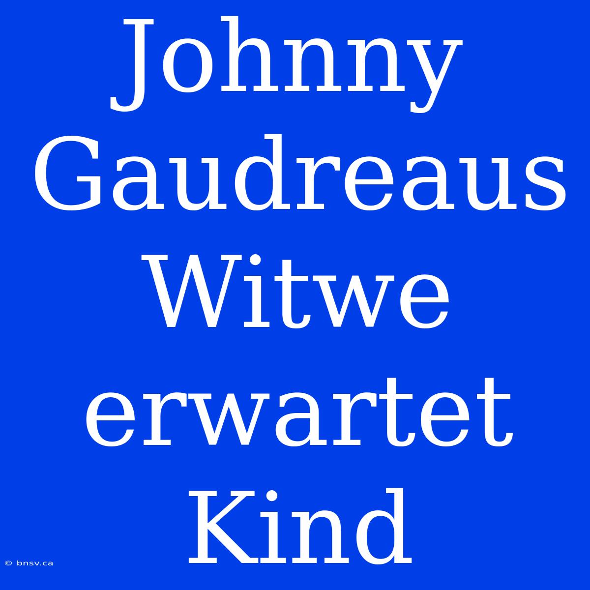 Johnny Gaudreaus Witwe Erwartet Kind