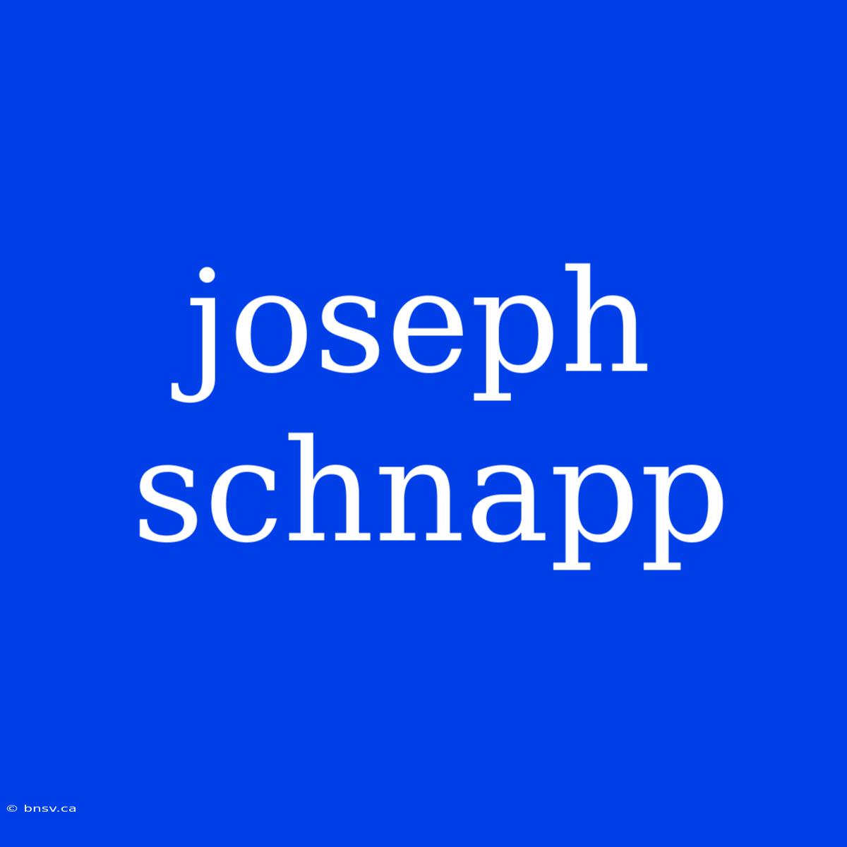 Joseph Schnapp