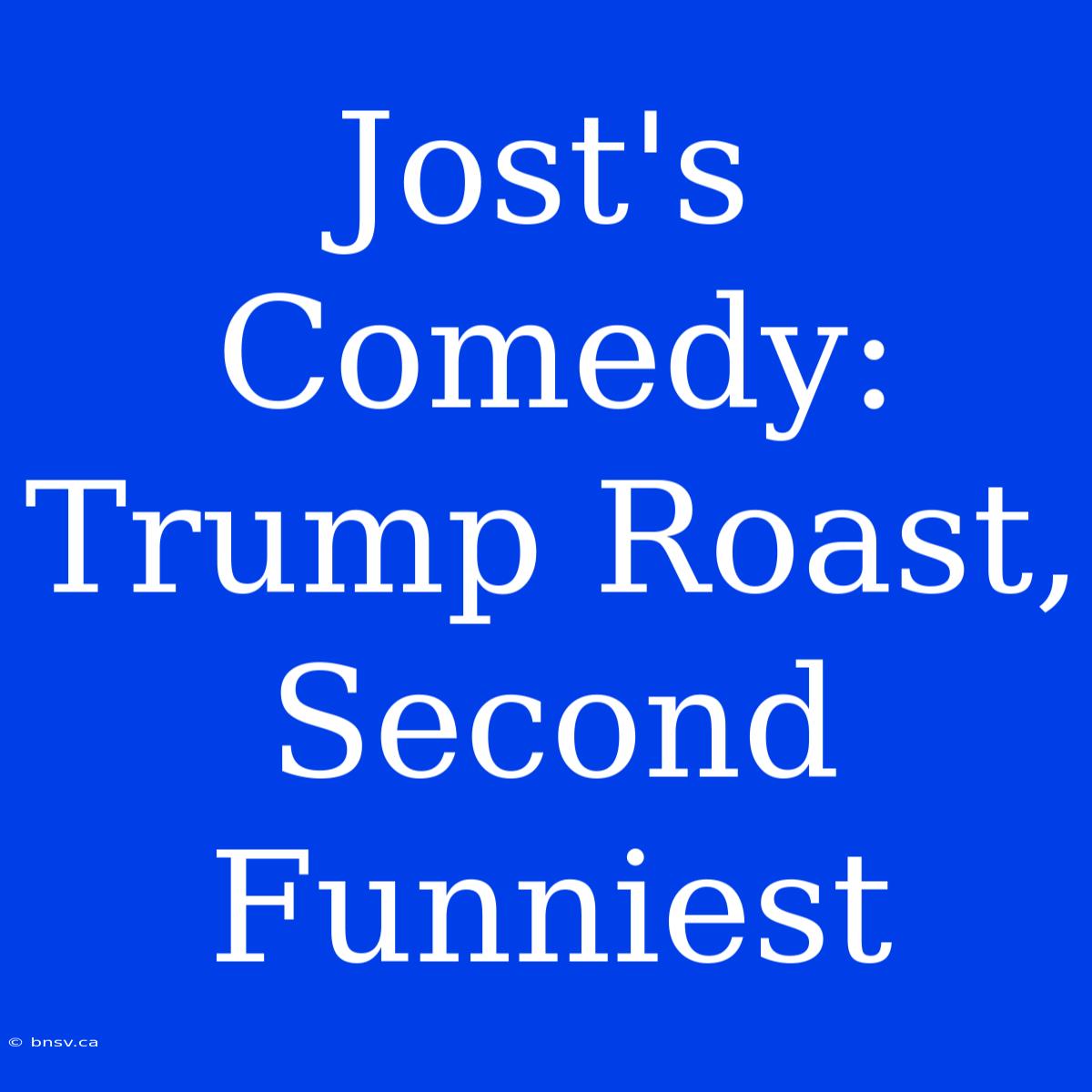 Jost's Comedy: Trump Roast, Second Funniest