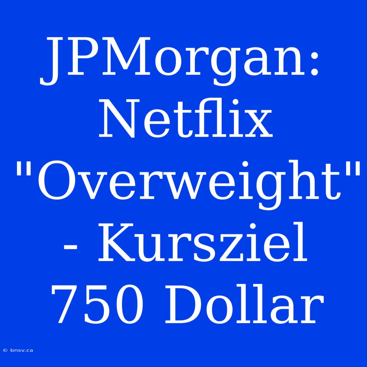 JPMorgan: Netflix 