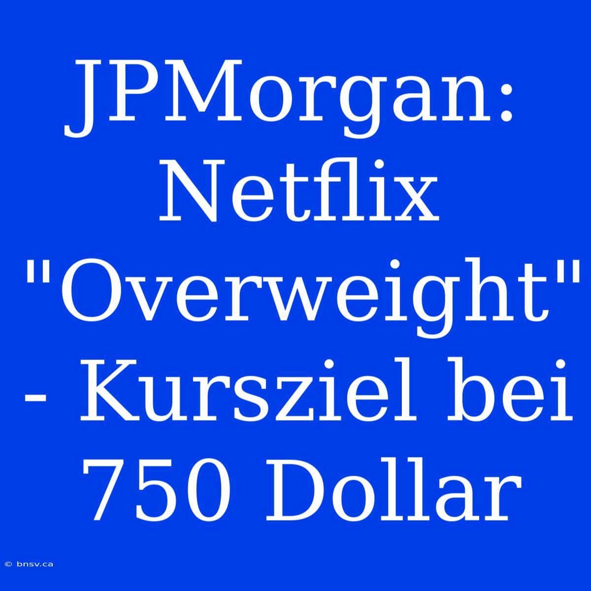 JPMorgan: Netflix 