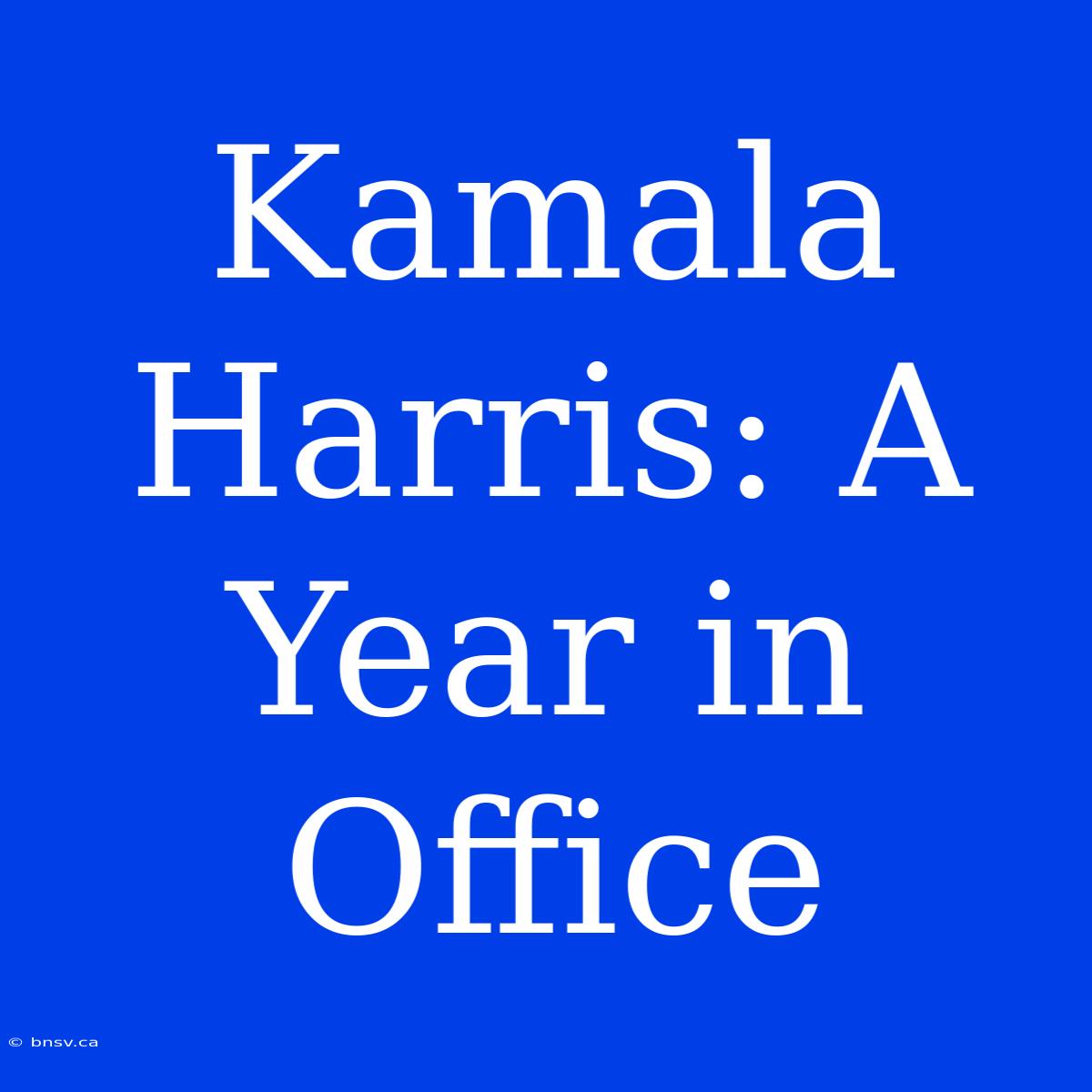 Kamala Harris: A Year In Office