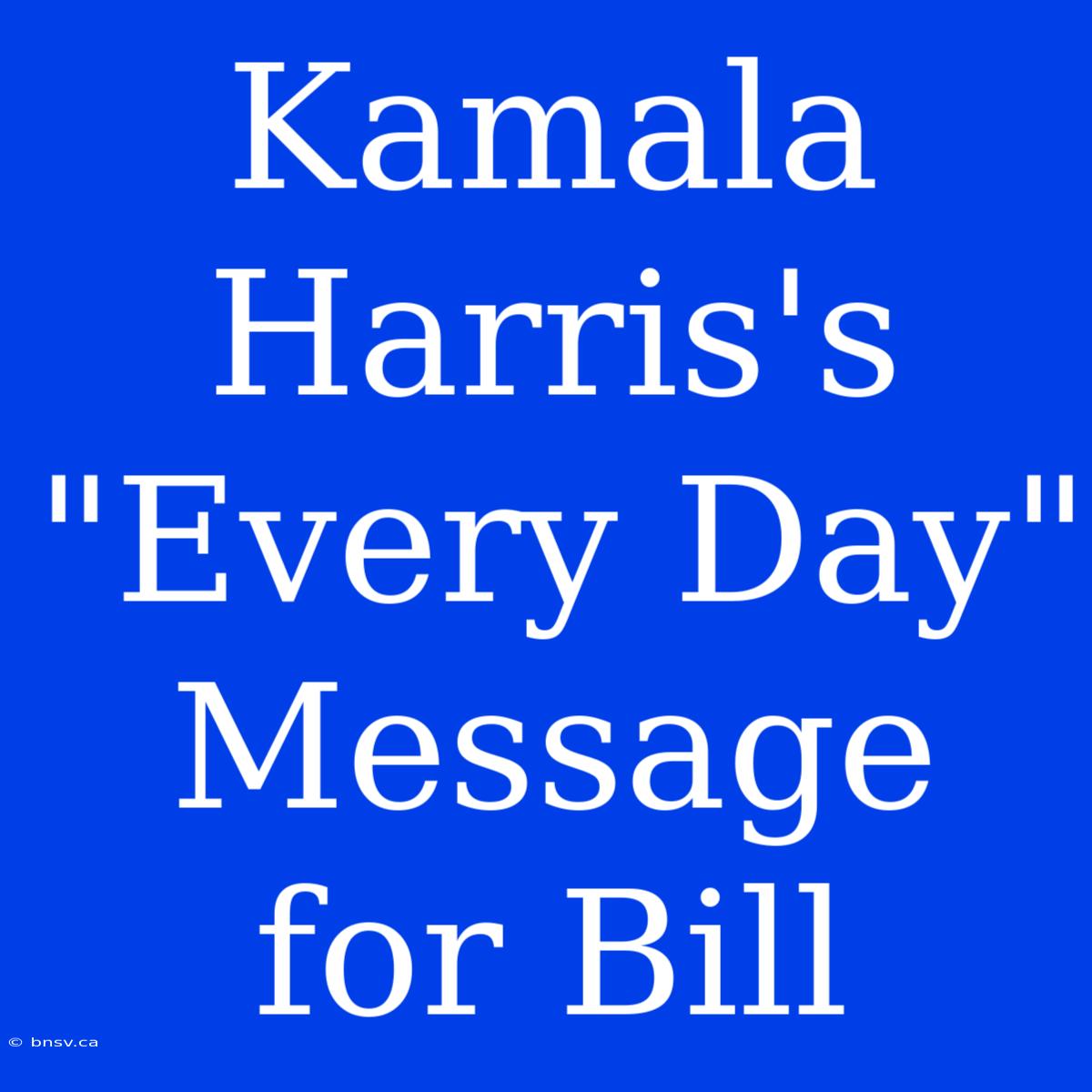 Kamala Harris's 