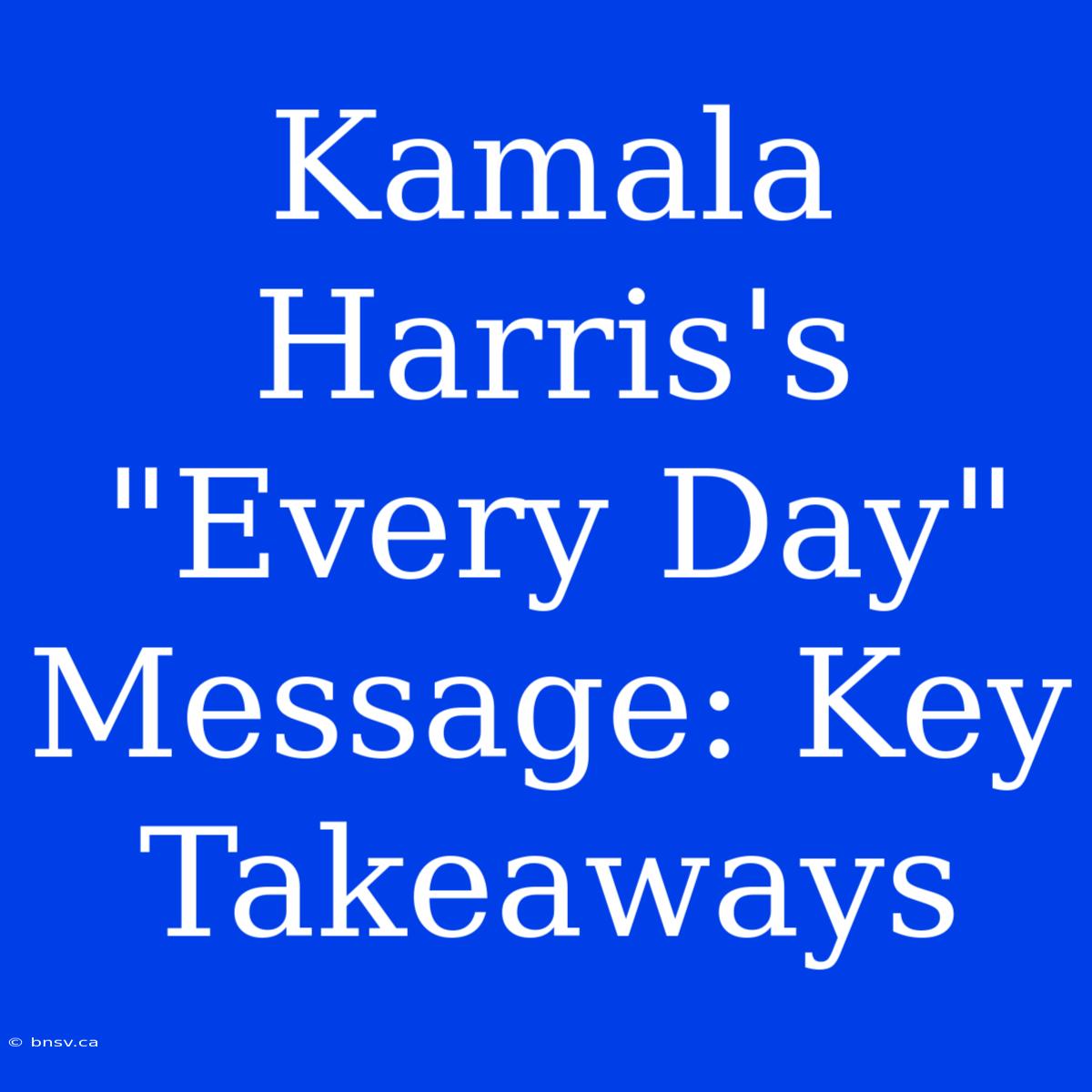 Kamala Harris's 