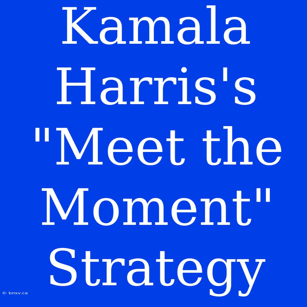 Kamala Harris's 