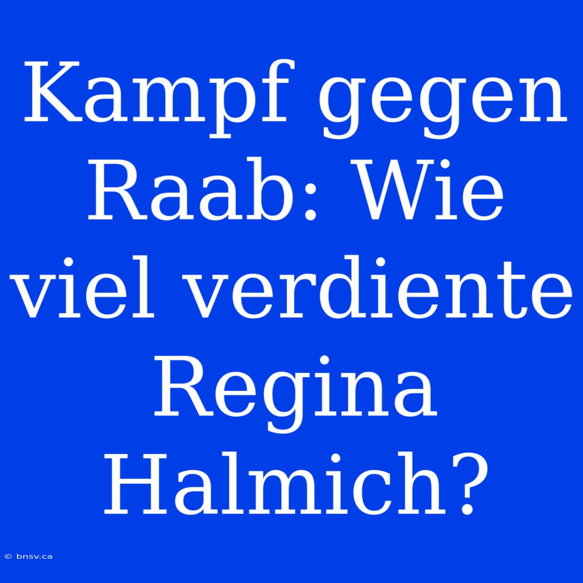 Kampf Gegen Raab: Wie Viel Verdiente Regina Halmich?