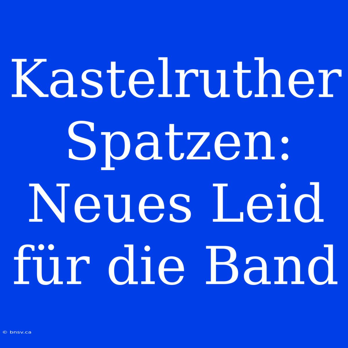 Kastelruther Spatzen: Neues Leid Für Die Band