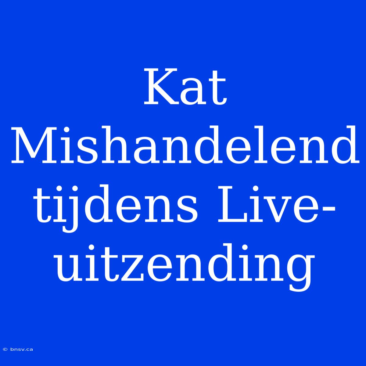 Kat Mishandelend Tijdens Live-uitzending