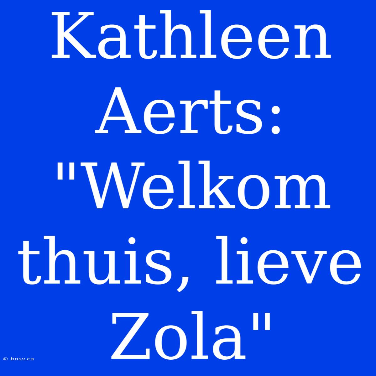 Kathleen Aerts: 