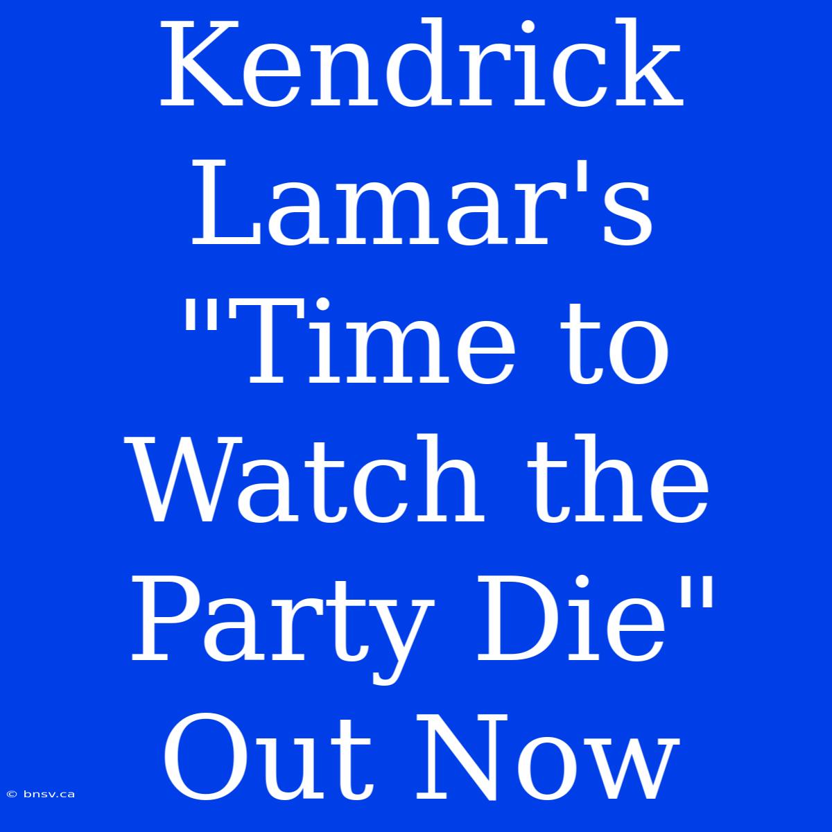 Kendrick Lamar's 