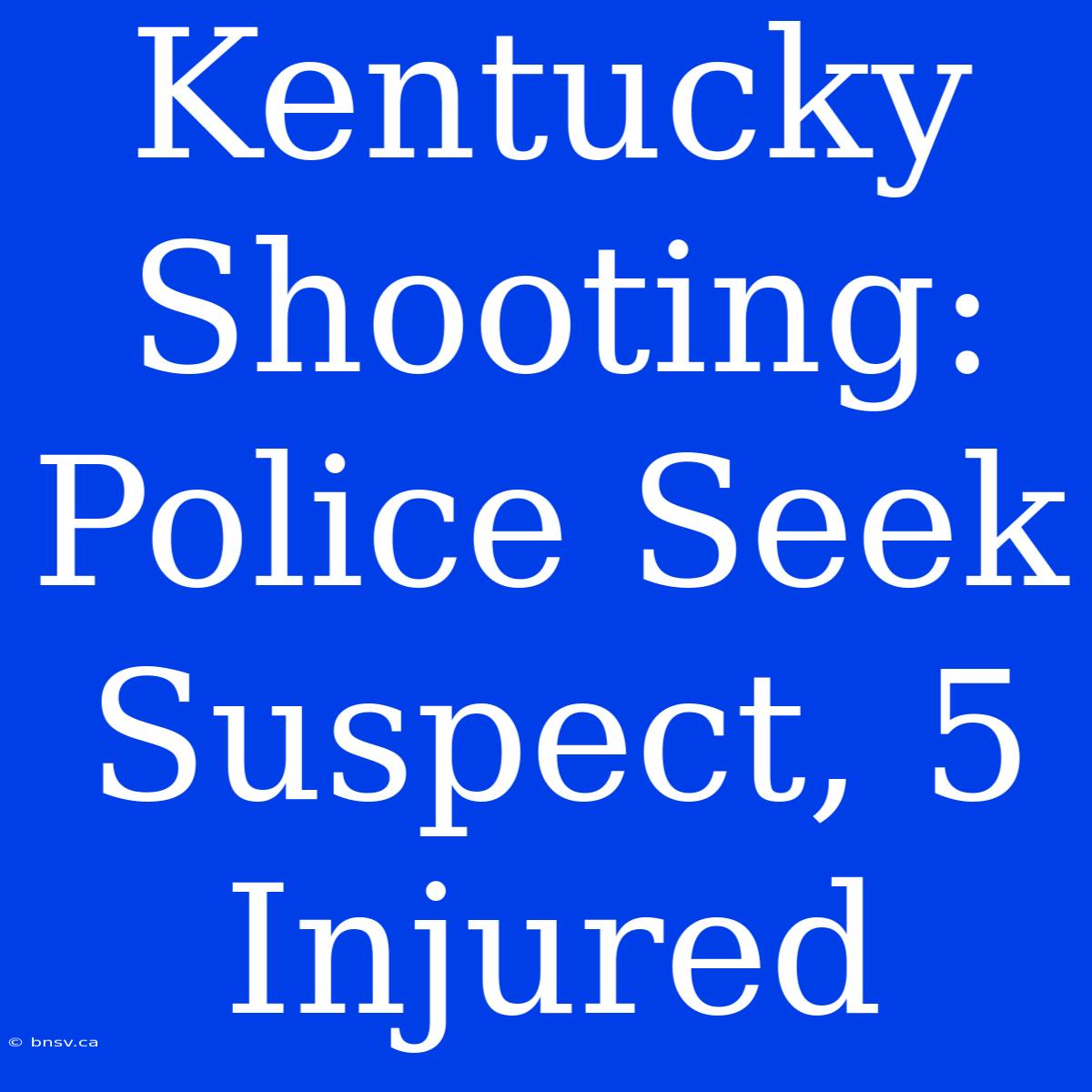 Kentucky Shooting: Police Seek Suspect, 5 Injured