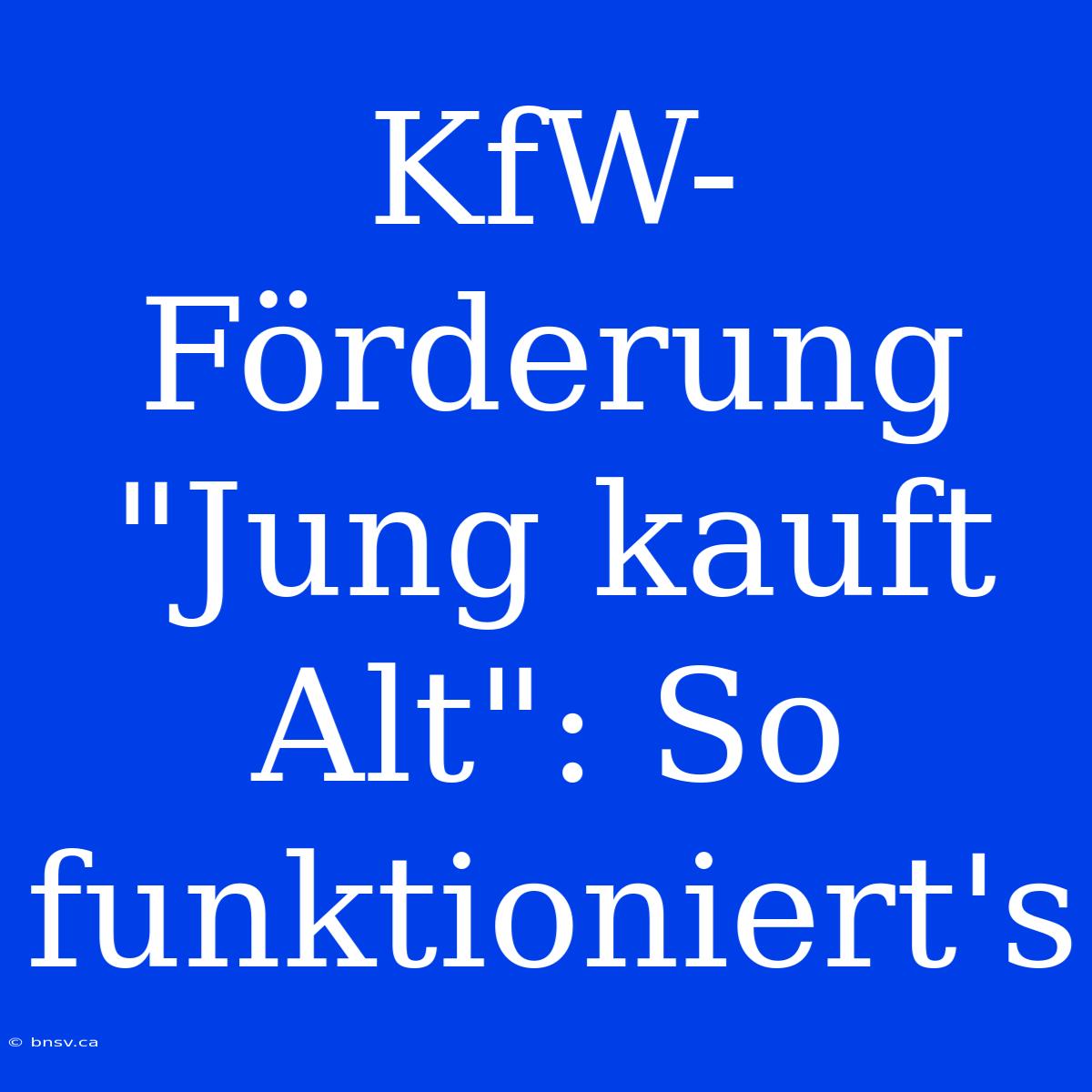 KfW-Förderung 