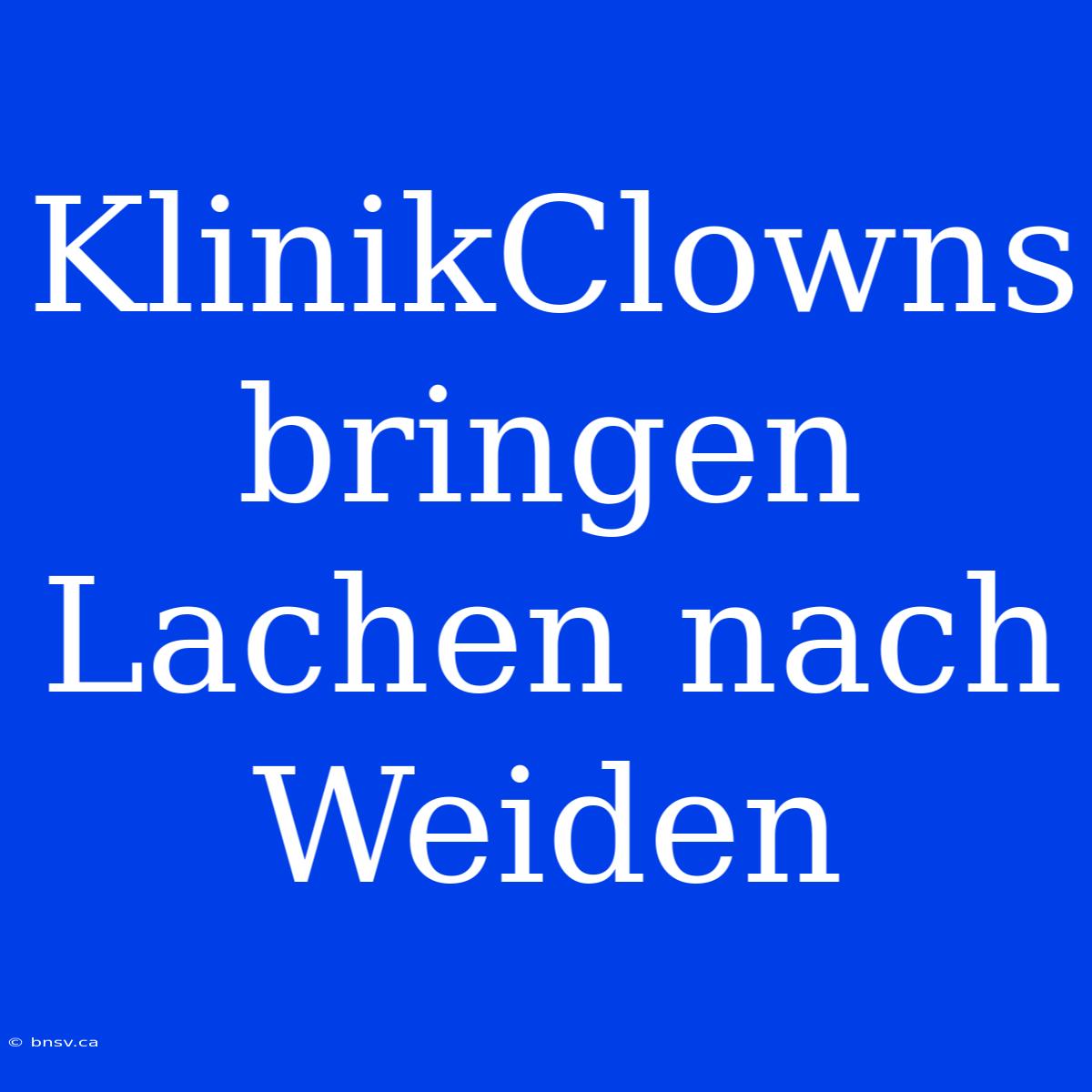 KlinikClowns Bringen Lachen Nach Weiden