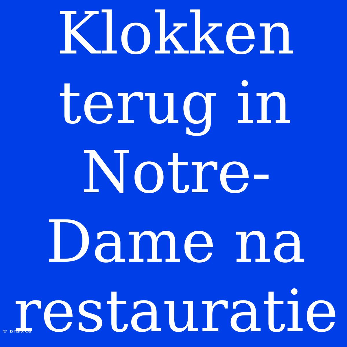 Klokken Terug In Notre-Dame Na Restauratie