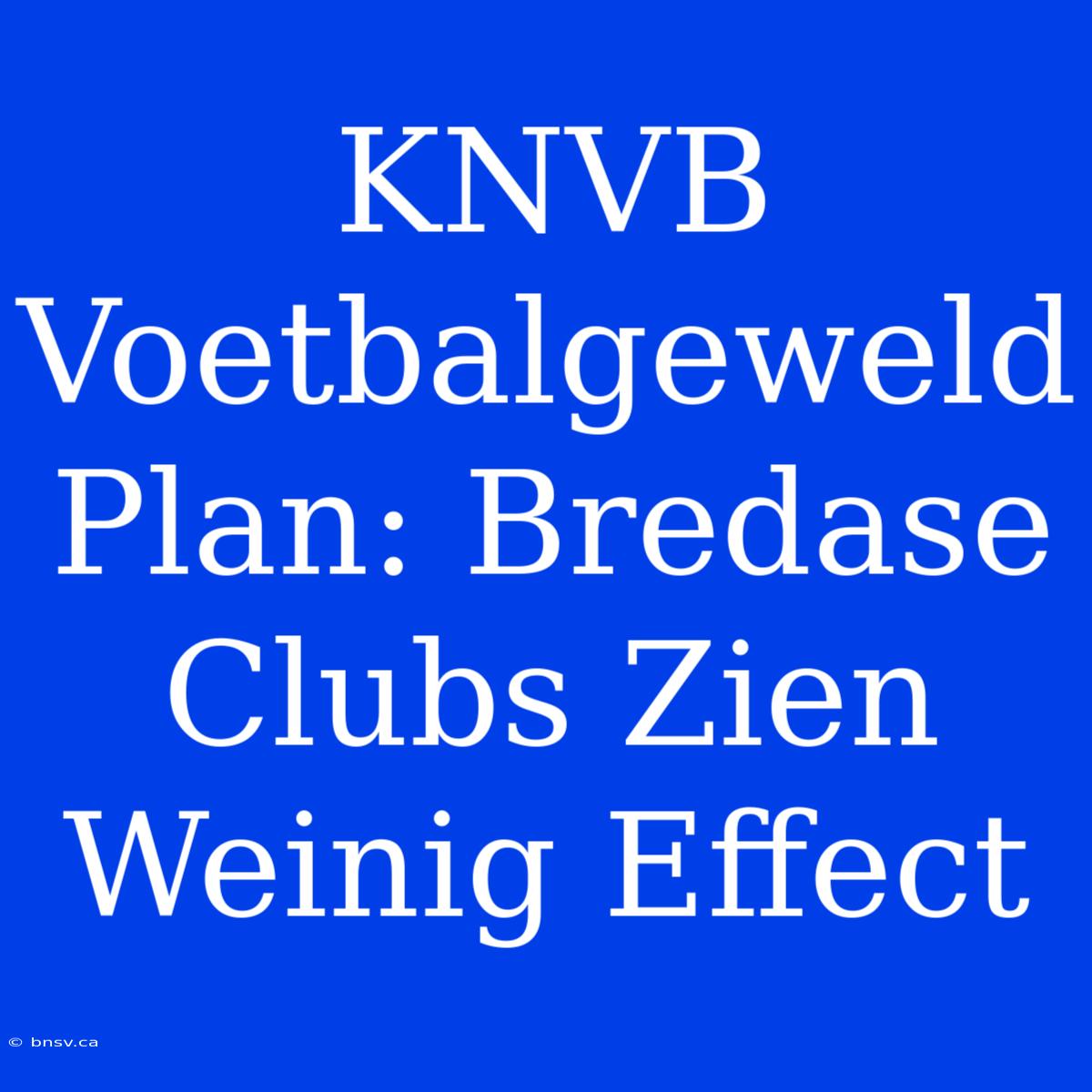 KNVB Voetbalgeweld Plan: Bredase Clubs Zien Weinig Effect