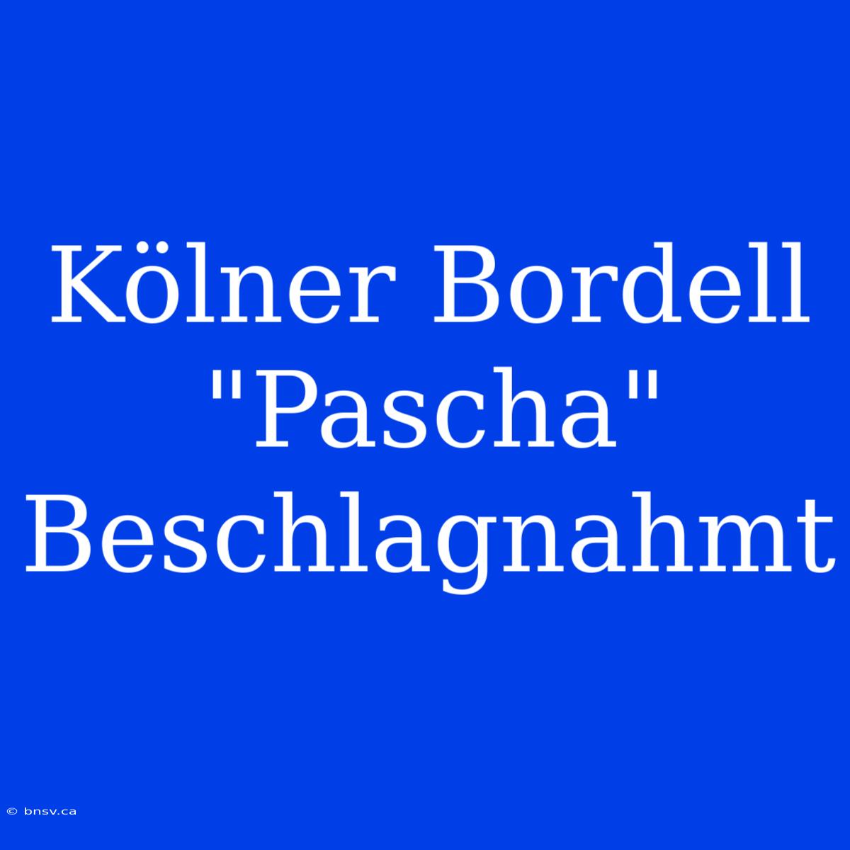 Kölner Bordell 