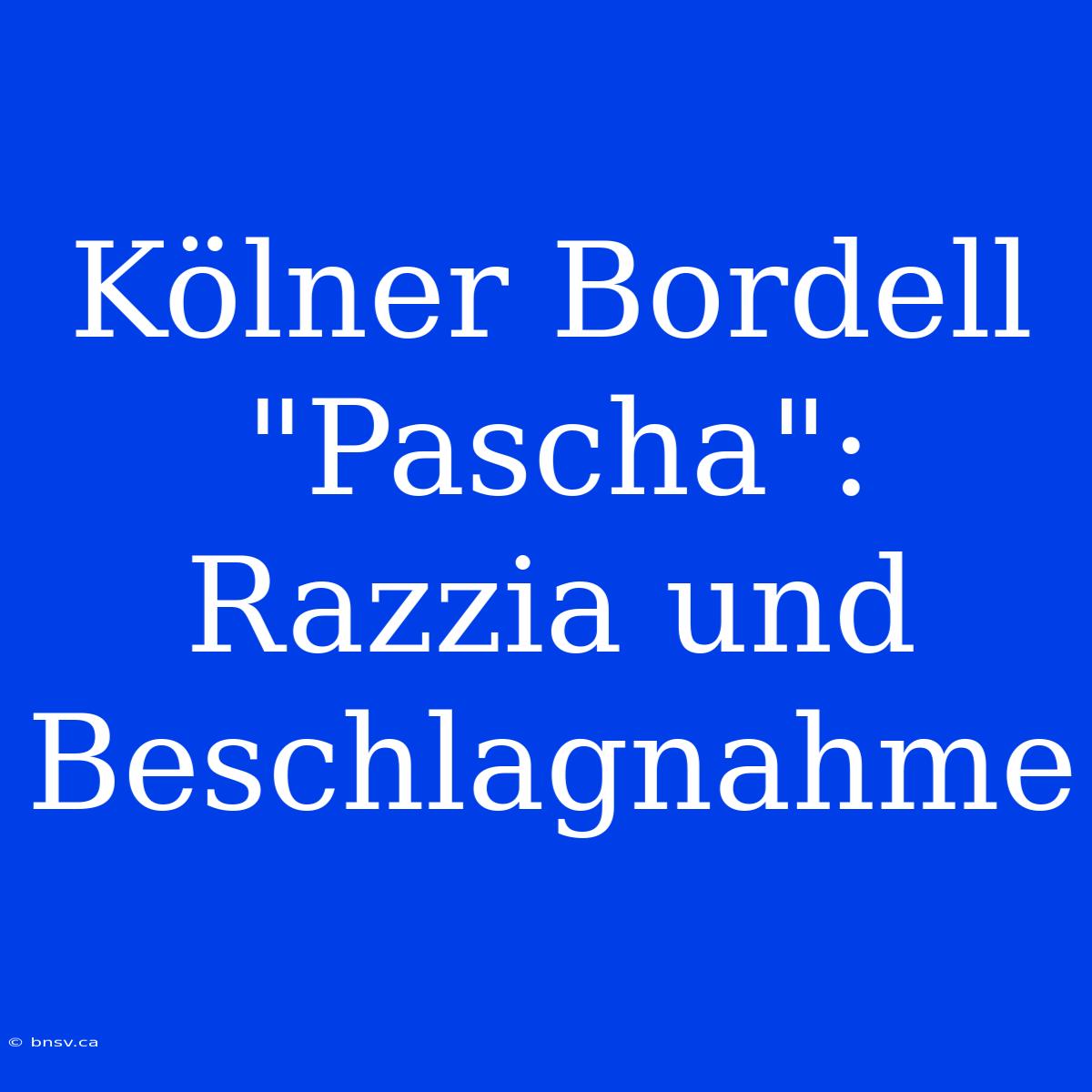 Kölner Bordell 