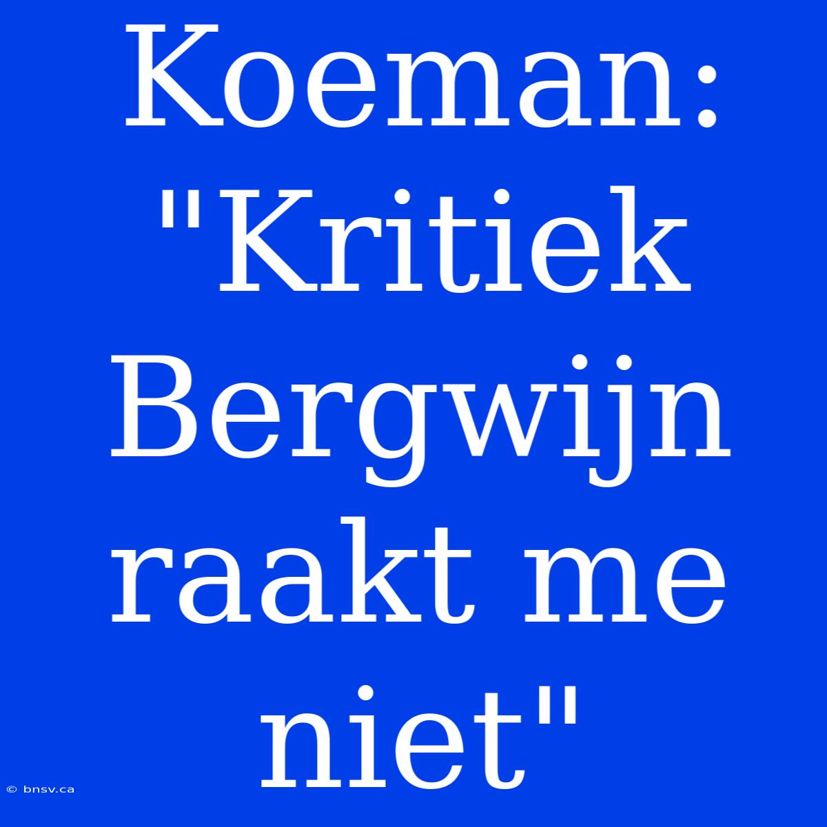 Koeman: 