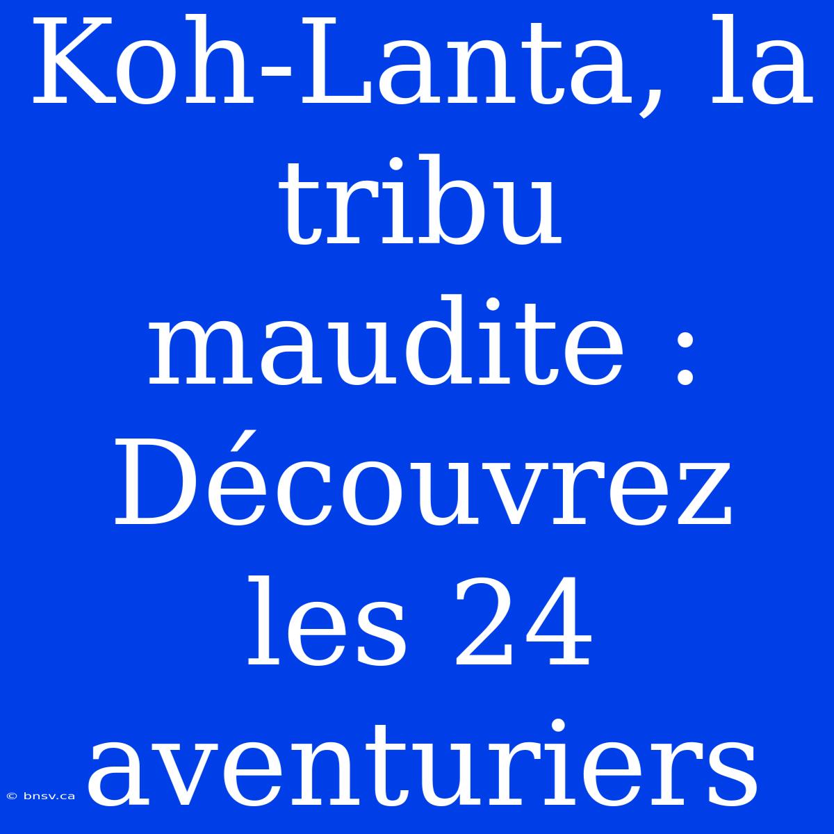 Koh-Lanta, La Tribu Maudite : Découvrez Les 24 Aventuriers