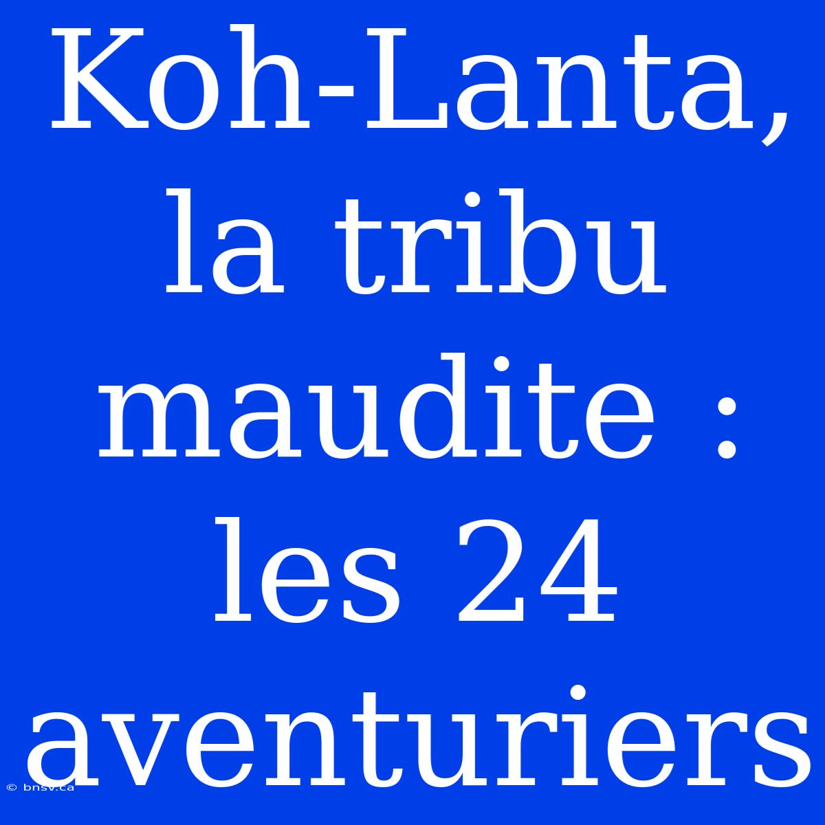 Koh-Lanta, La Tribu Maudite : Les 24 Aventuriers