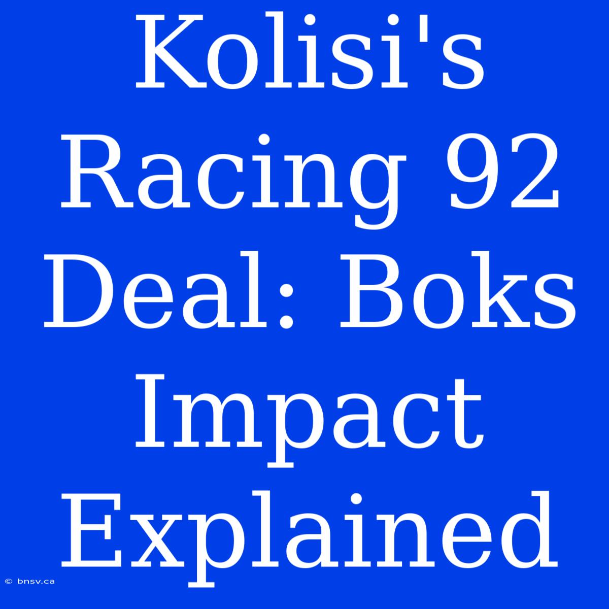 Kolisi's Racing 92 Deal: Boks Impact Explained