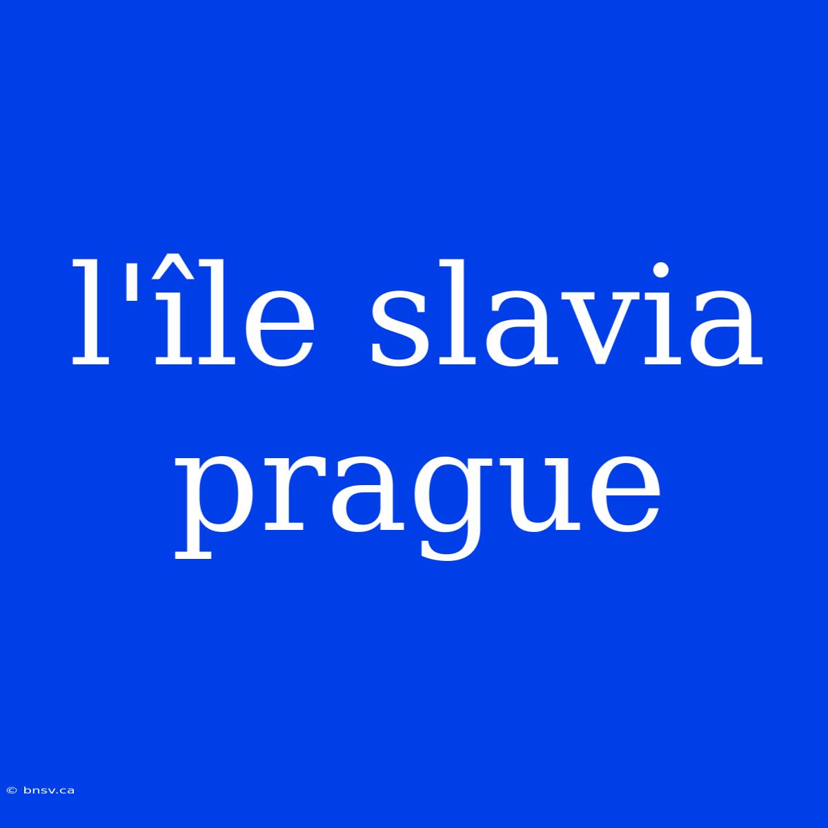 L'île Slavia Prague