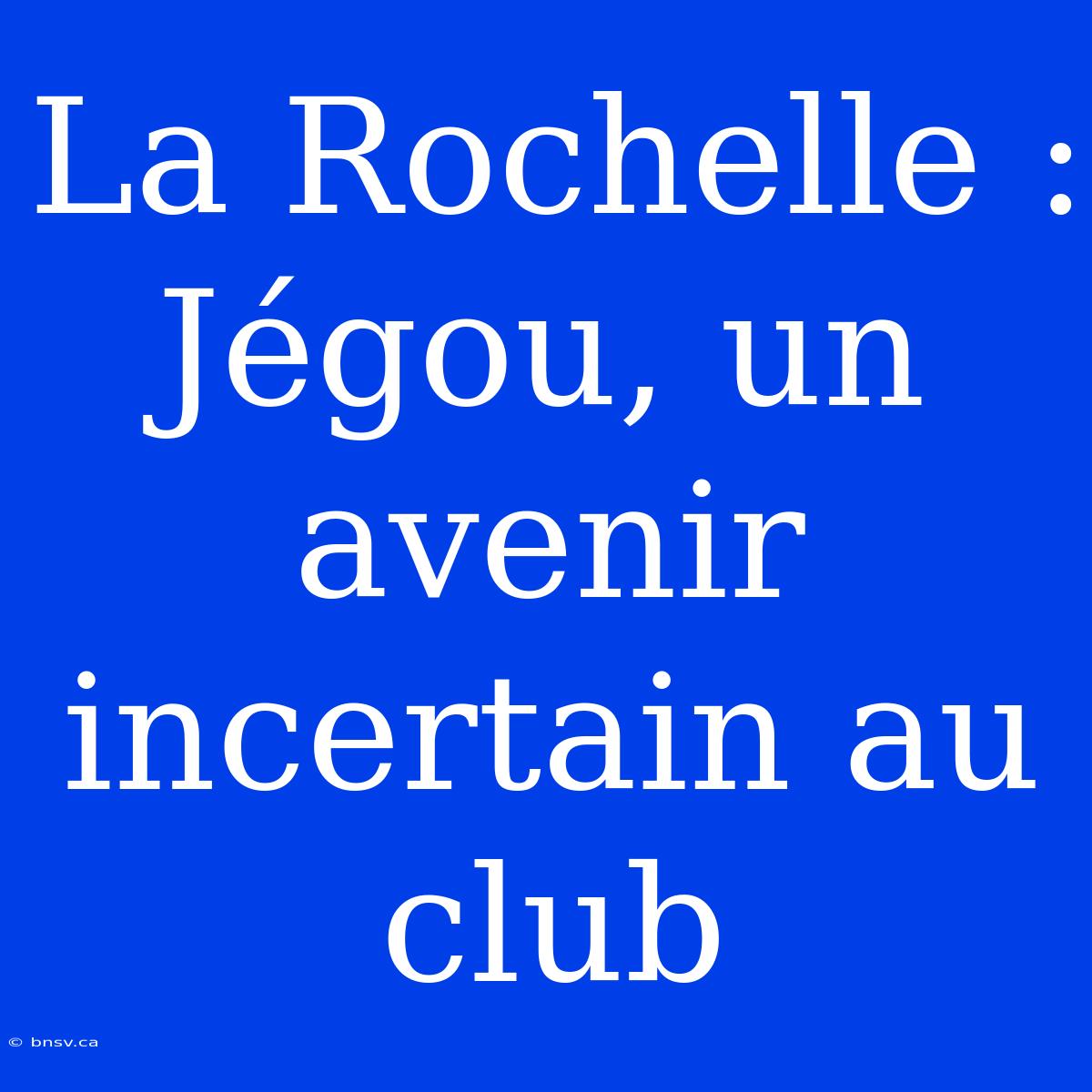 La Rochelle : Jégou, Un Avenir Incertain Au Club