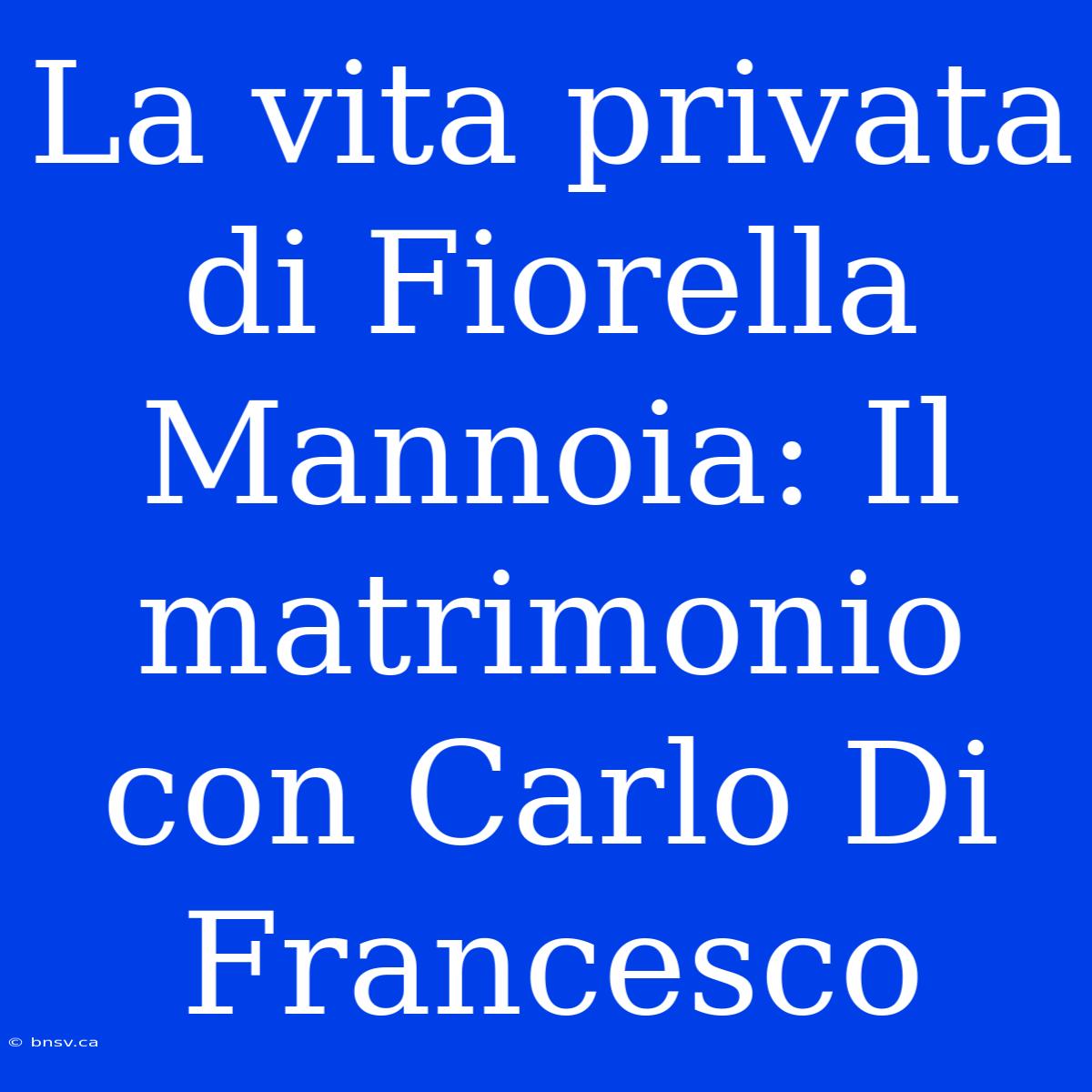 La Vita Privata Di Fiorella Mannoia: Il Matrimonio Con Carlo Di Francesco