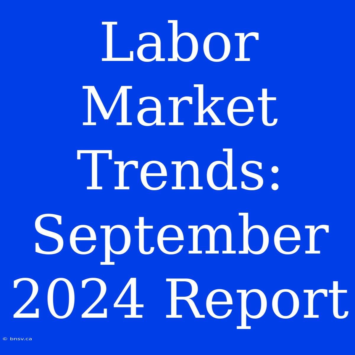 Labor Market Trends: September 2024 Report