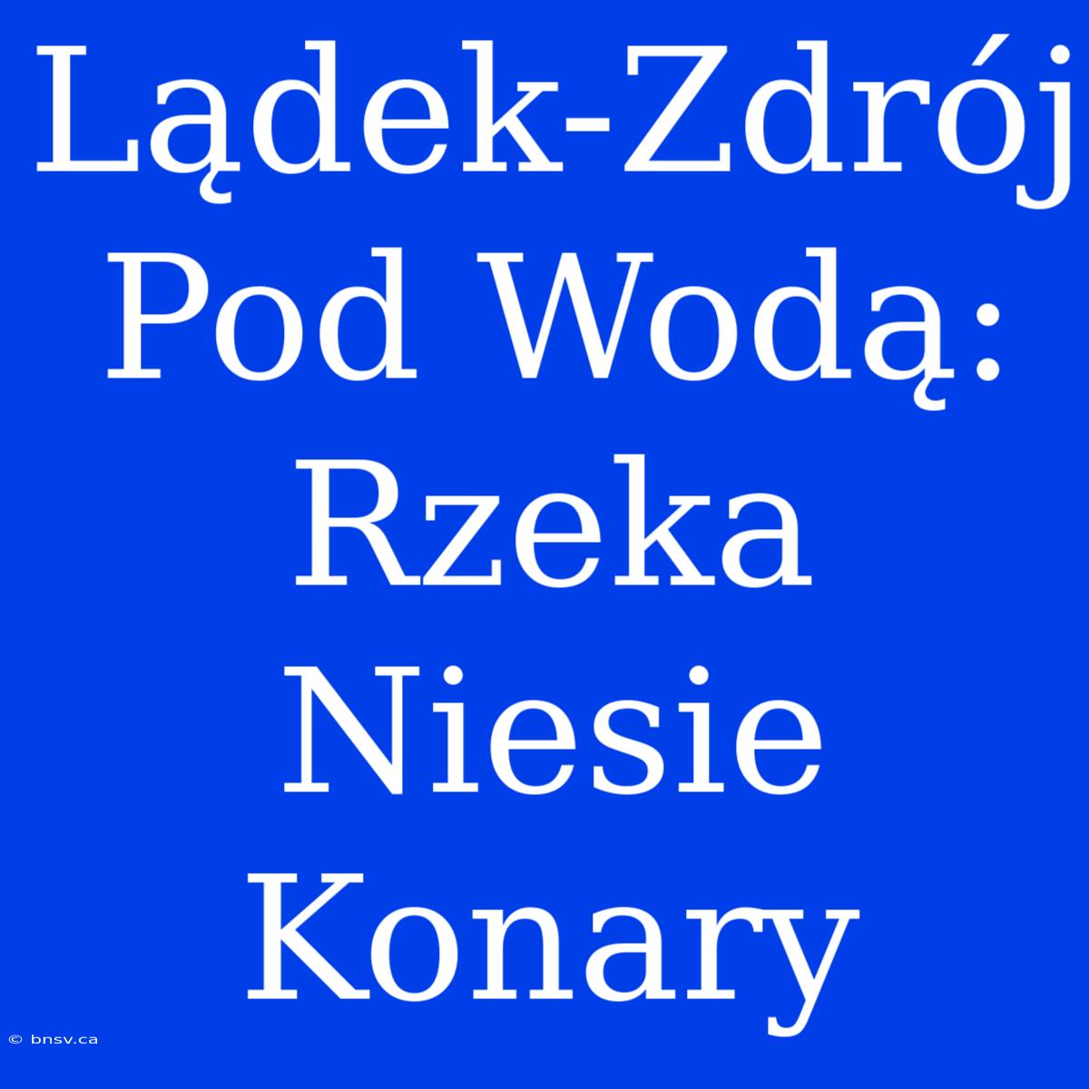 Lądek-Zdrój Pod Wodą: Rzeka Niesie Konary