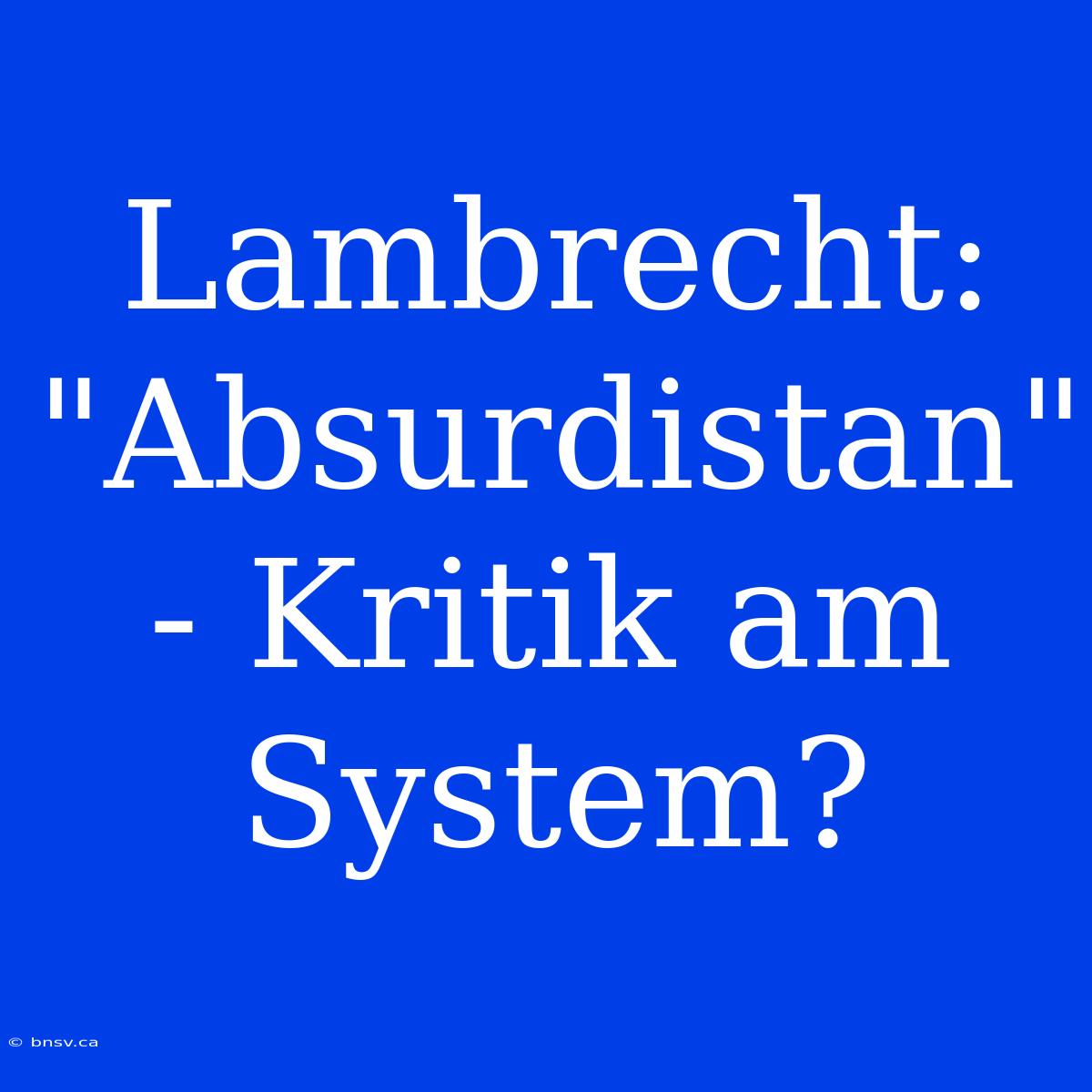 Lambrecht: 