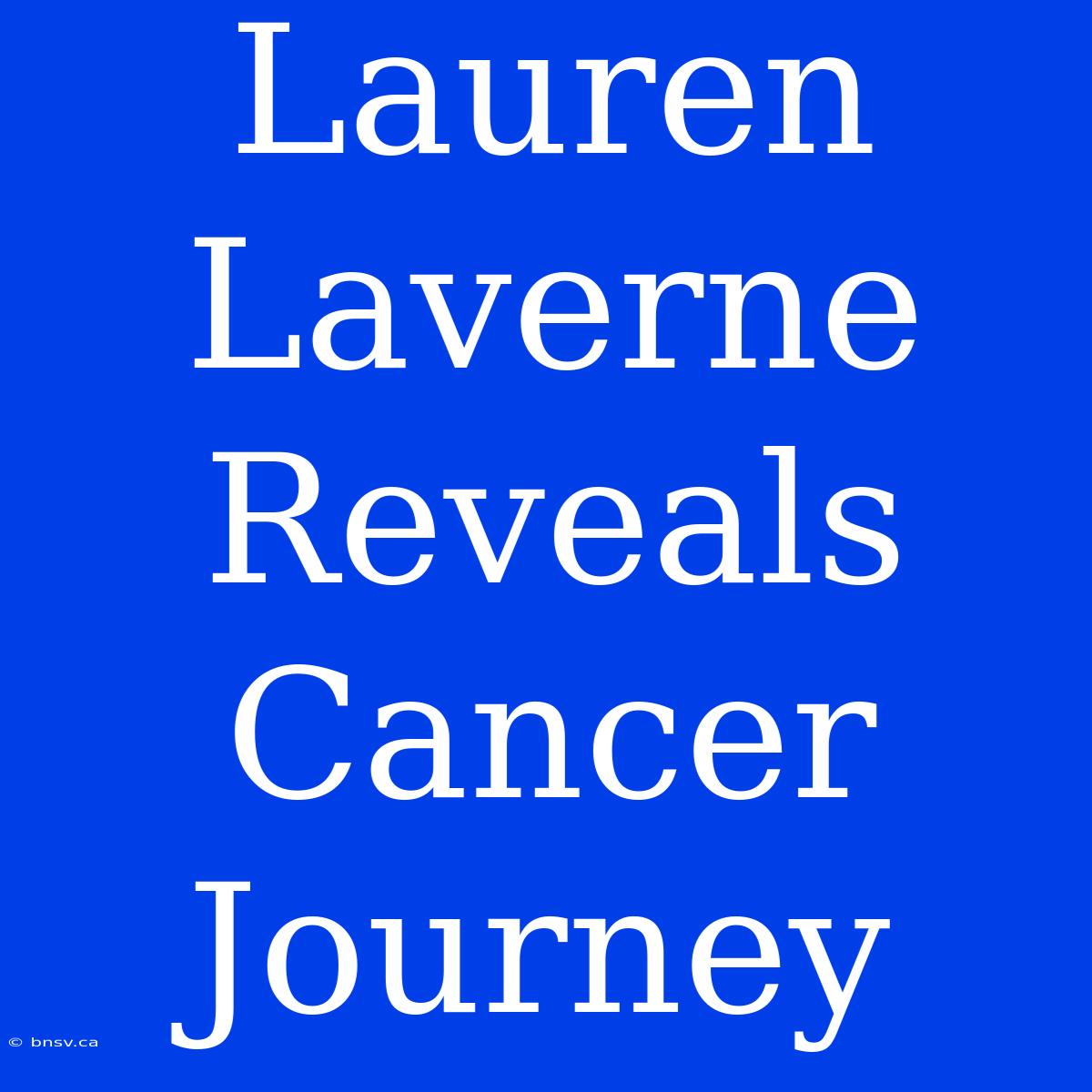 Lauren Laverne Reveals Cancer Journey