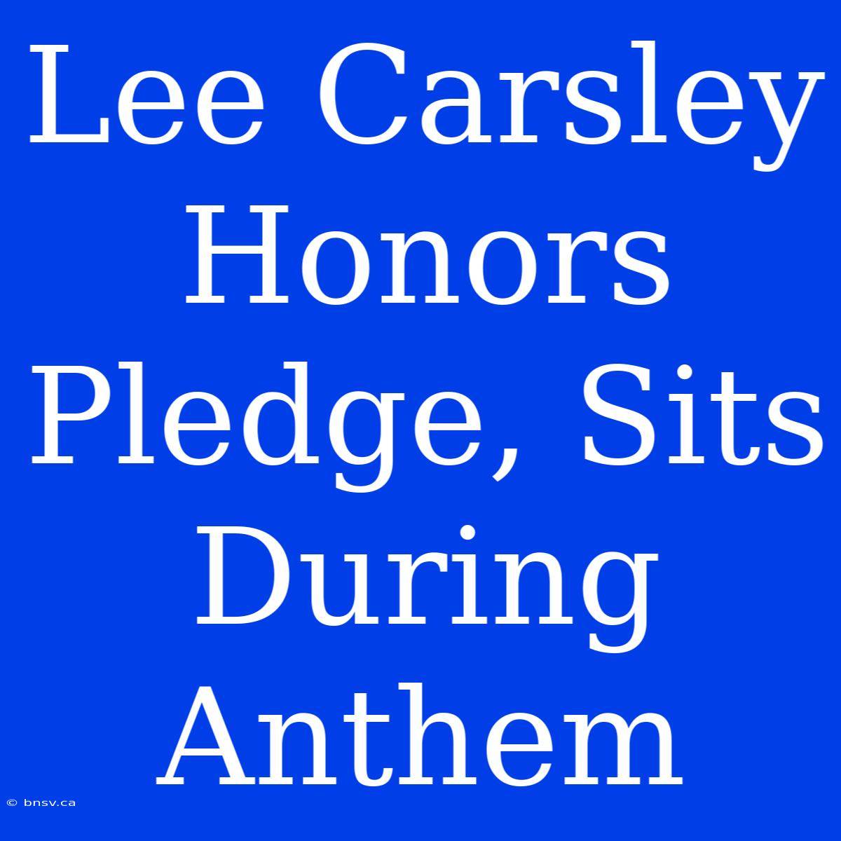 Lee Carsley Honors Pledge, Sits During Anthem