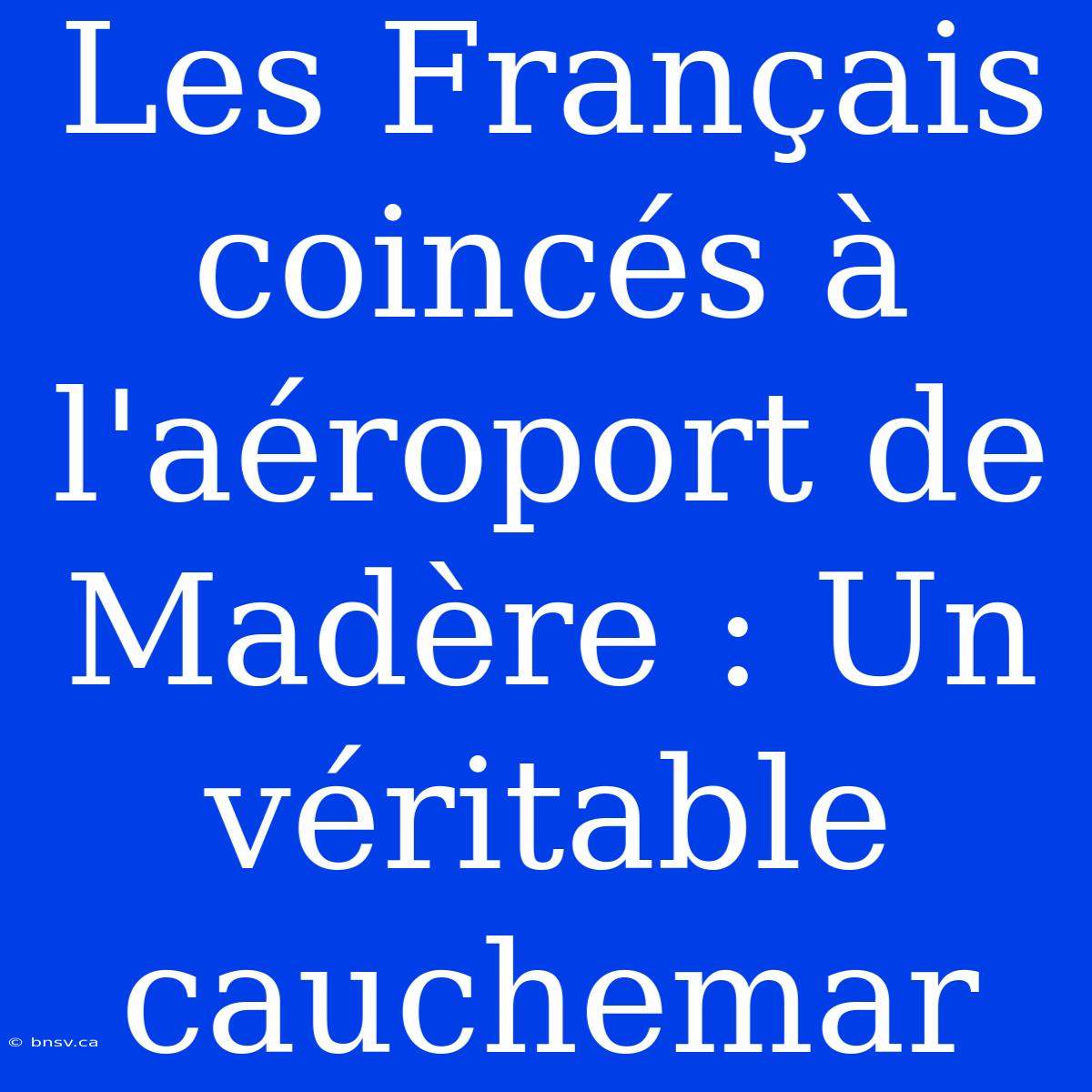 Les Français Coincés À L'aéroport De Madère : Un Véritable Cauchemar