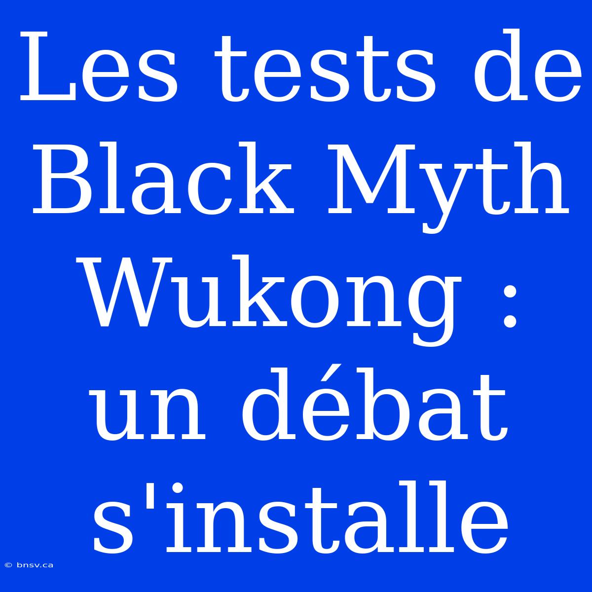 Les Tests De Black Myth Wukong : Un Débat S'installe