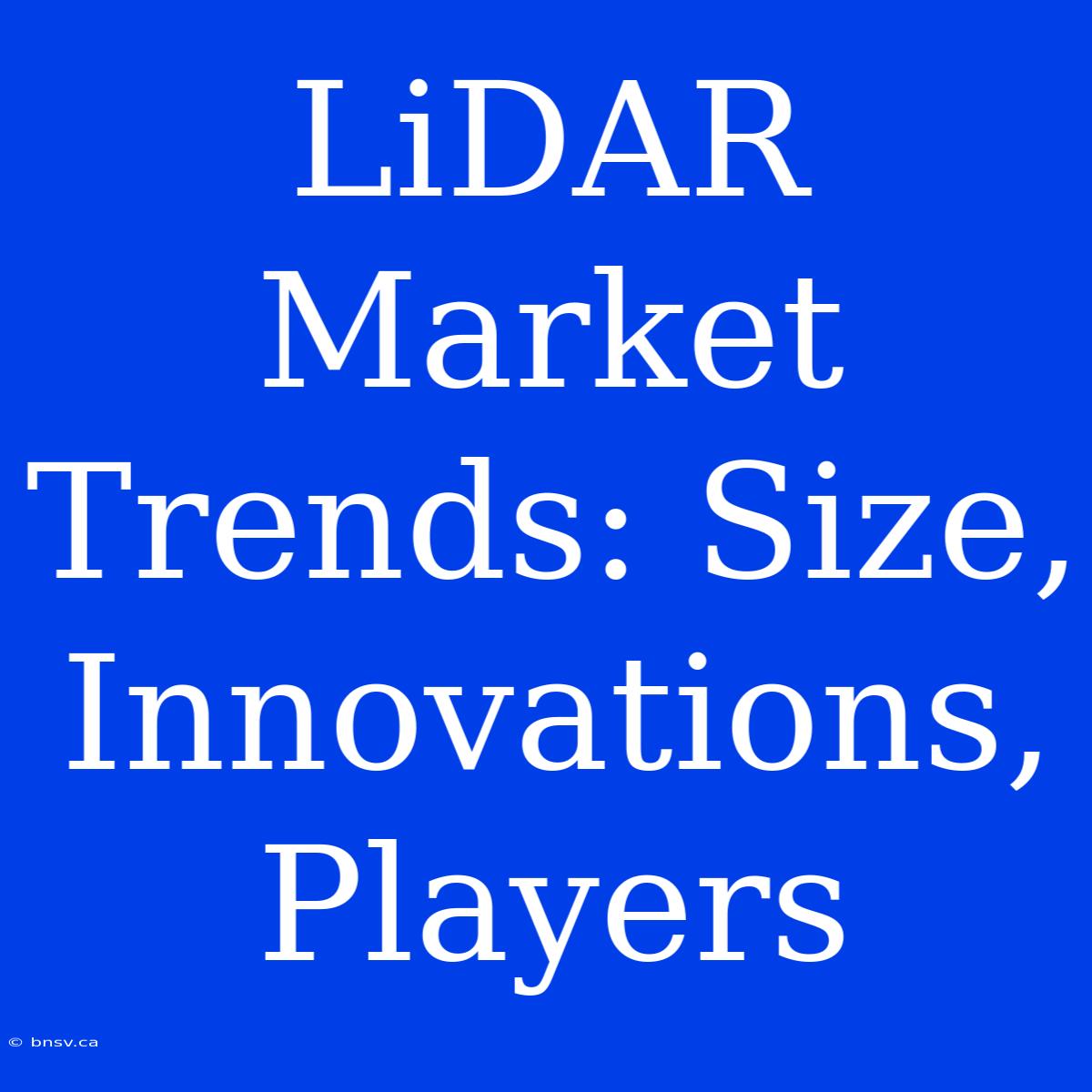 LiDAR Market Trends: Size, Innovations, Players