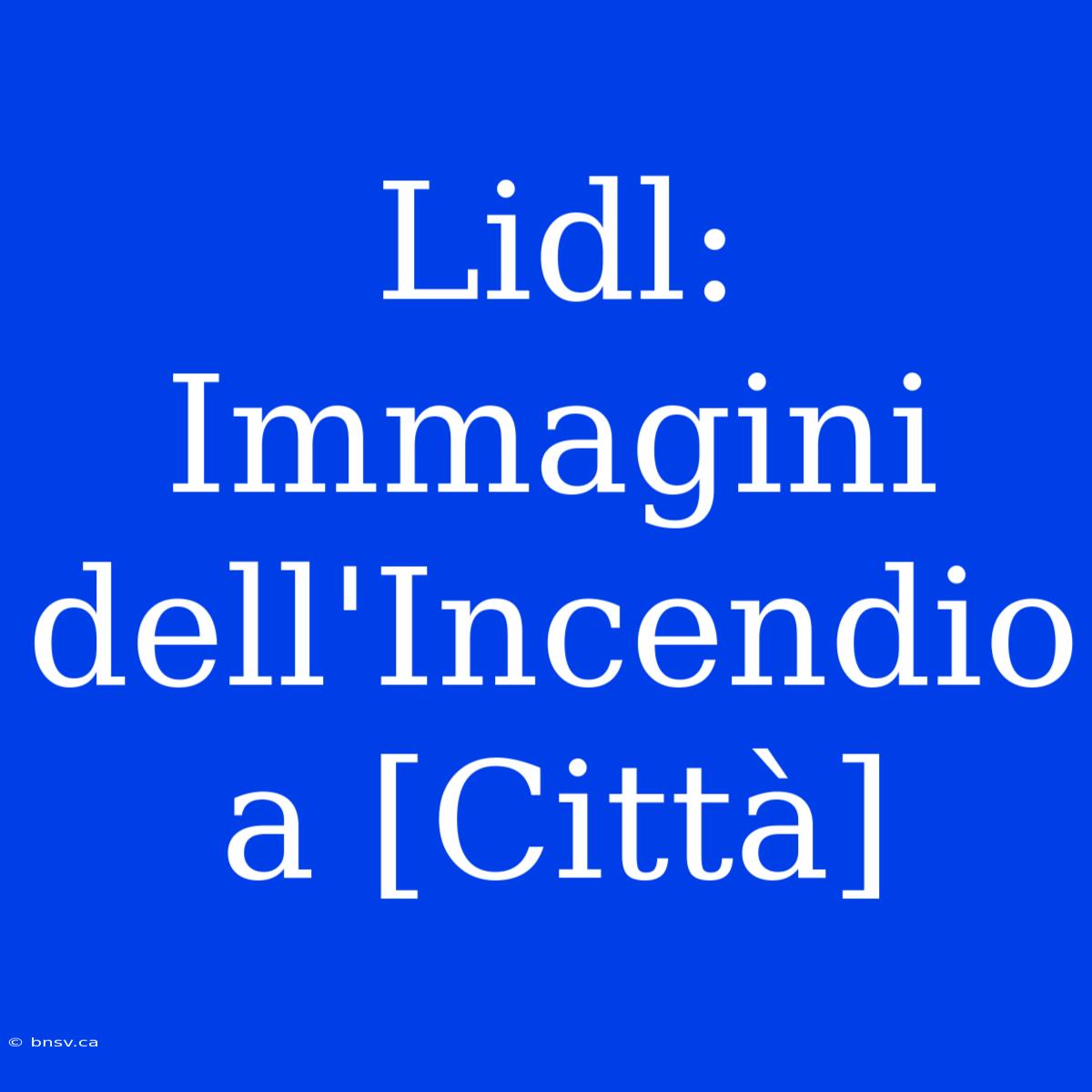 Lidl: Immagini Dell'Incendio A [Città]