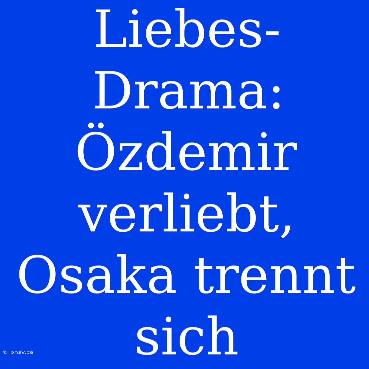 Liebes-Drama: Özdemir Verliebt, Osaka Trennt Sich