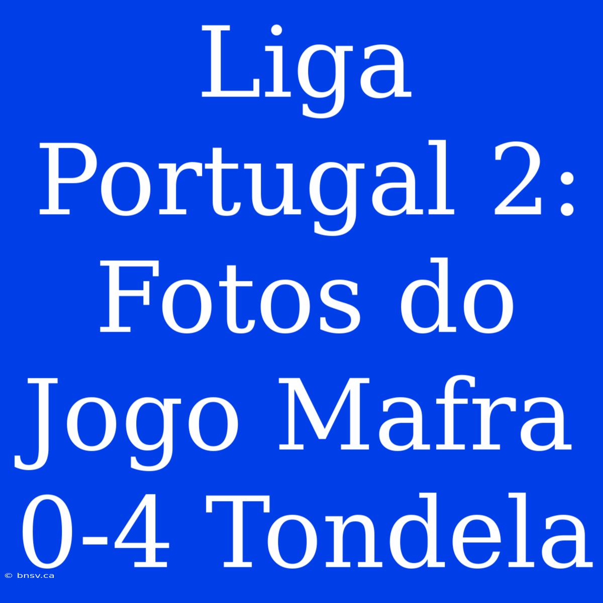 Liga Portugal 2: Fotos Do Jogo Mafra 0-4 Tondela