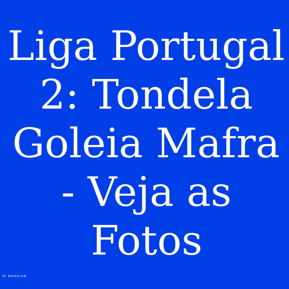 Liga Portugal 2: Tondela Goleia Mafra - Veja As Fotos