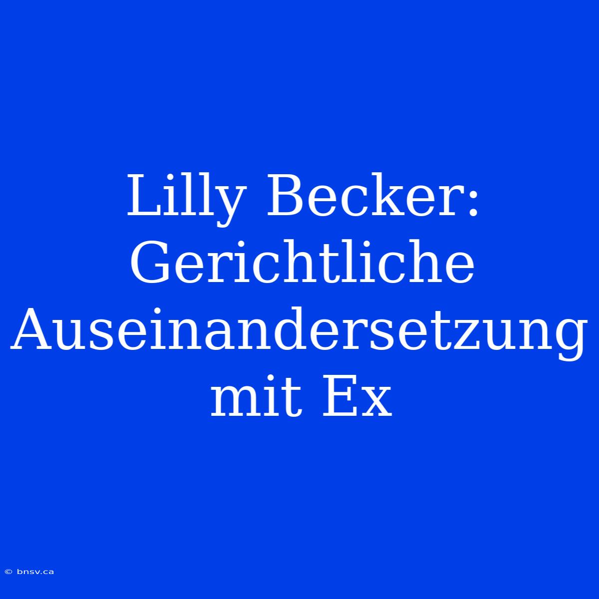 Lilly Becker: Gerichtliche Auseinandersetzung Mit Ex