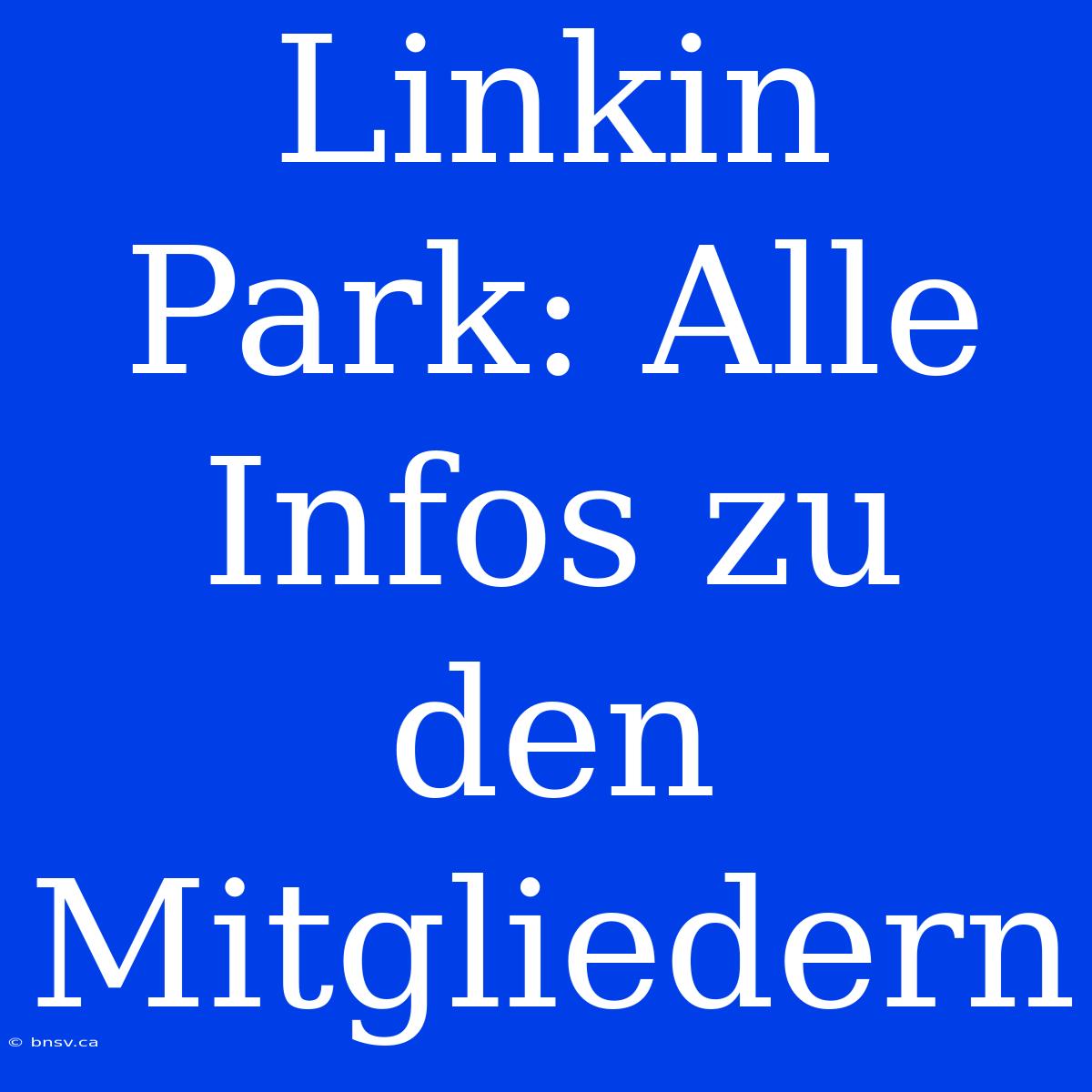 Linkin Park: Alle Infos Zu Den Mitgliedern