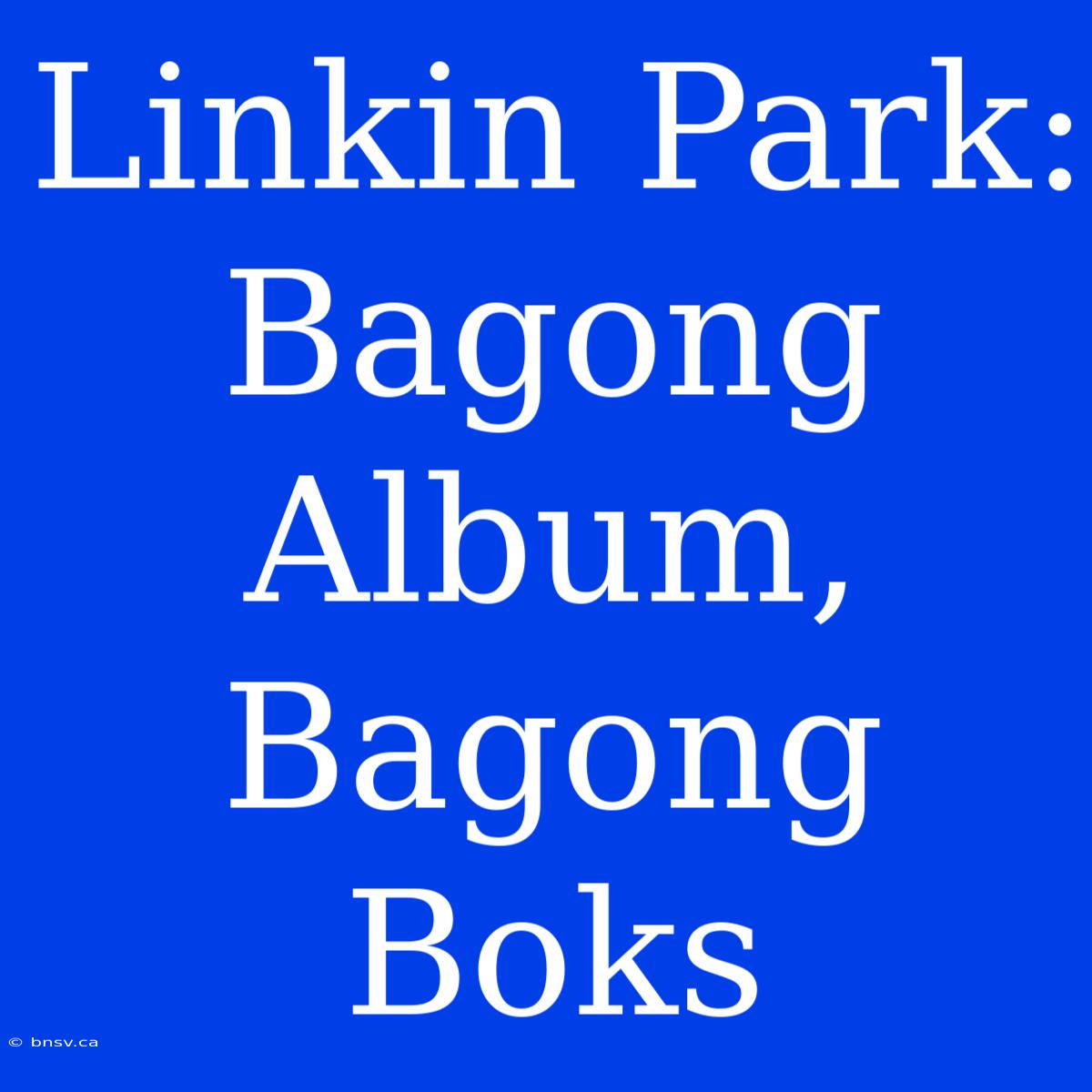 Linkin Park: Bagong Album, Bagong Boks