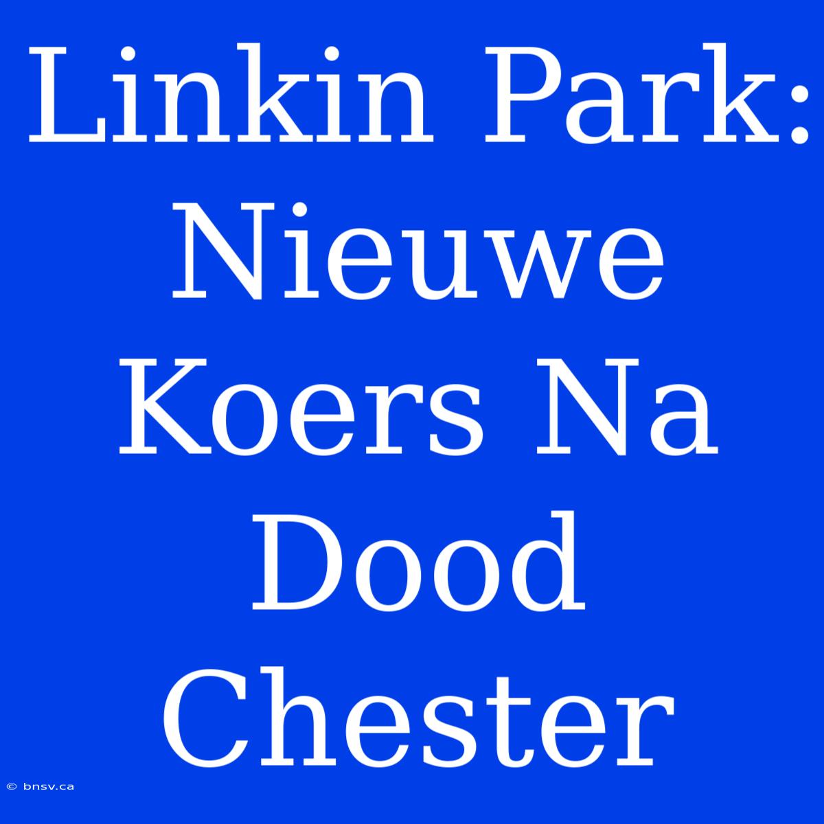 Linkin Park: Nieuwe Koers Na Dood Chester