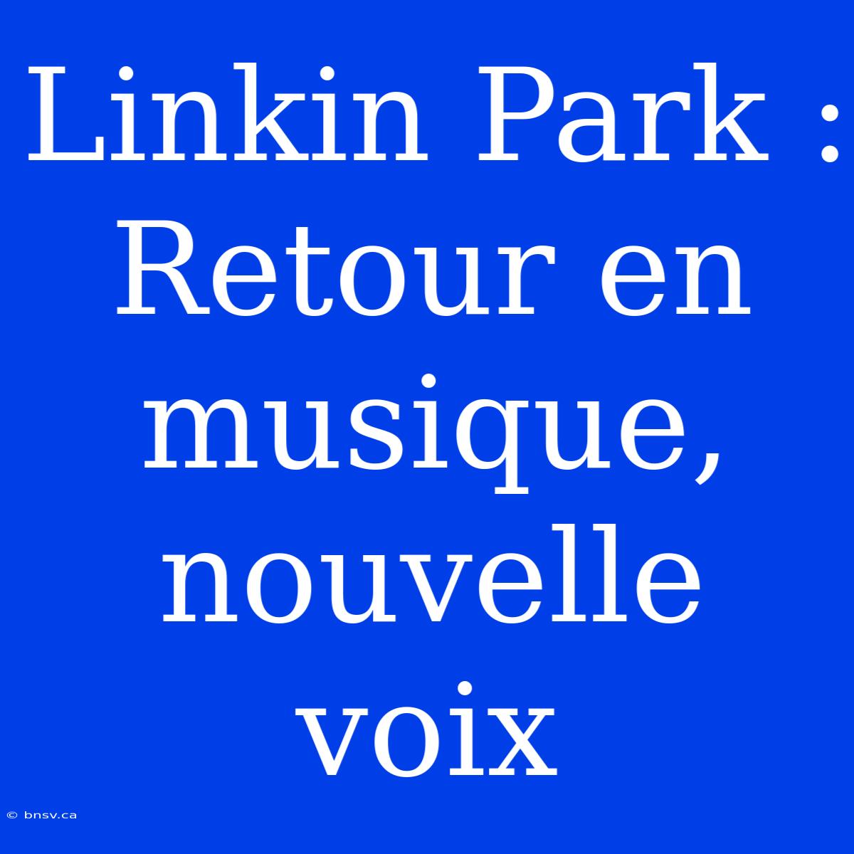 Linkin Park : Retour En Musique, Nouvelle Voix