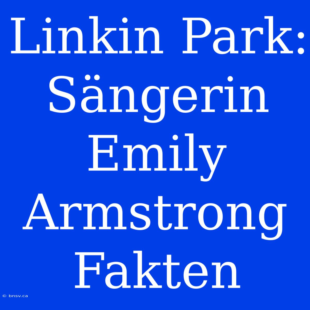 Linkin Park: Sängerin Emily Armstrong Fakten